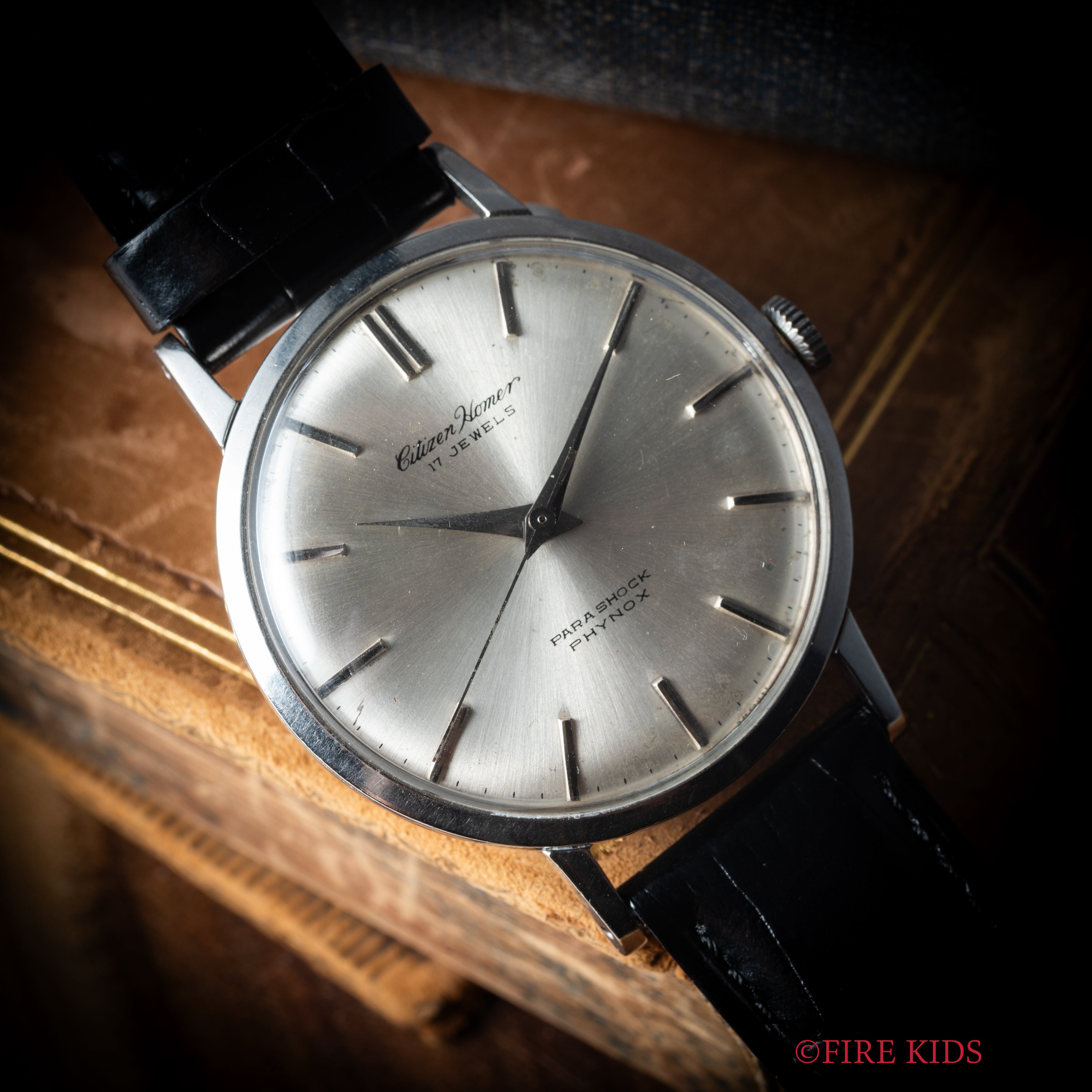 シチズン ホーマー 1962年製 17石手巻き式 シルバーダイヤル