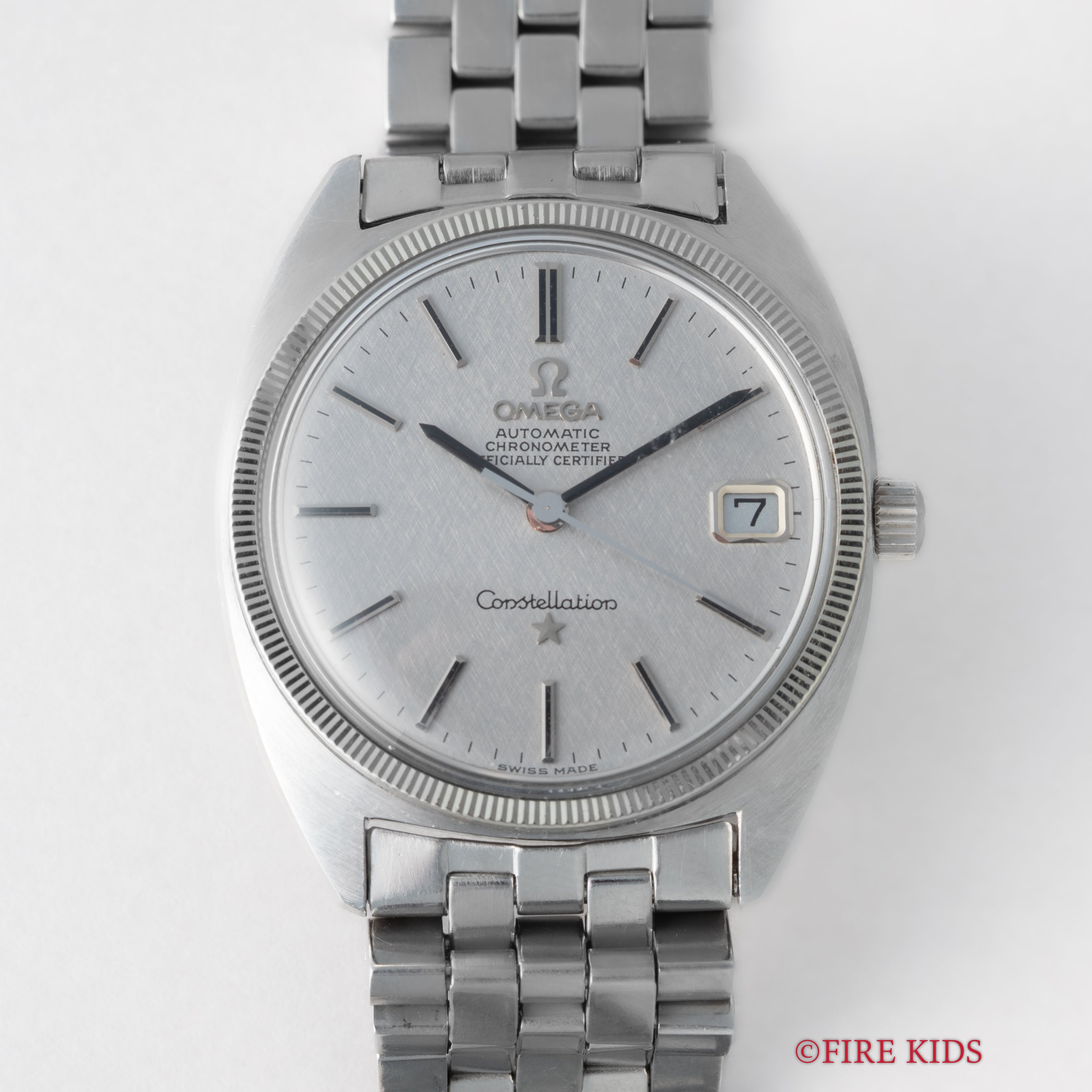 オメガ コンステレーション ジェンタ 1969年製 Ref.168.027 リネンダイヤル WGコインエッジベゼル 純正ブレス