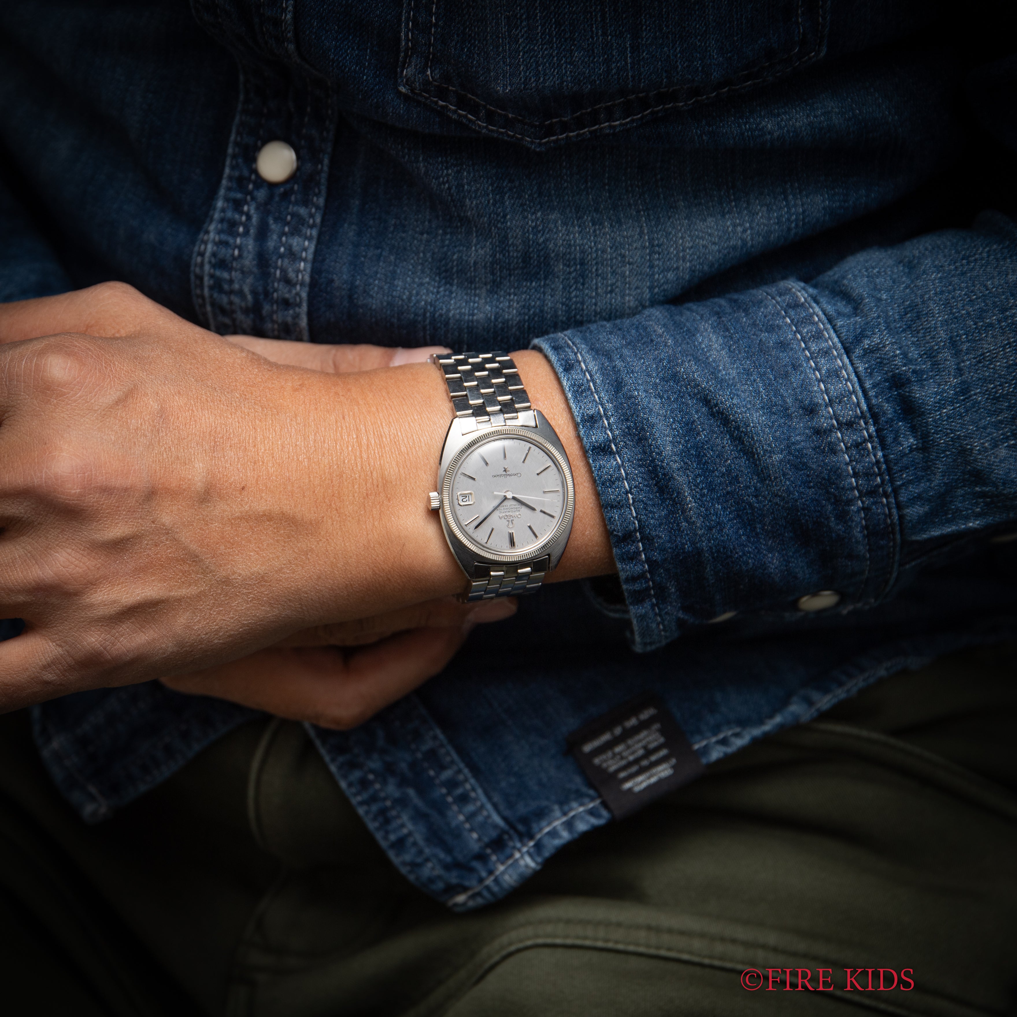 オメガ コンステレーション ジェンタ 1969年製 Ref.168.027 リネンダイヤル WGコインエッジベゼル 純正ブレス