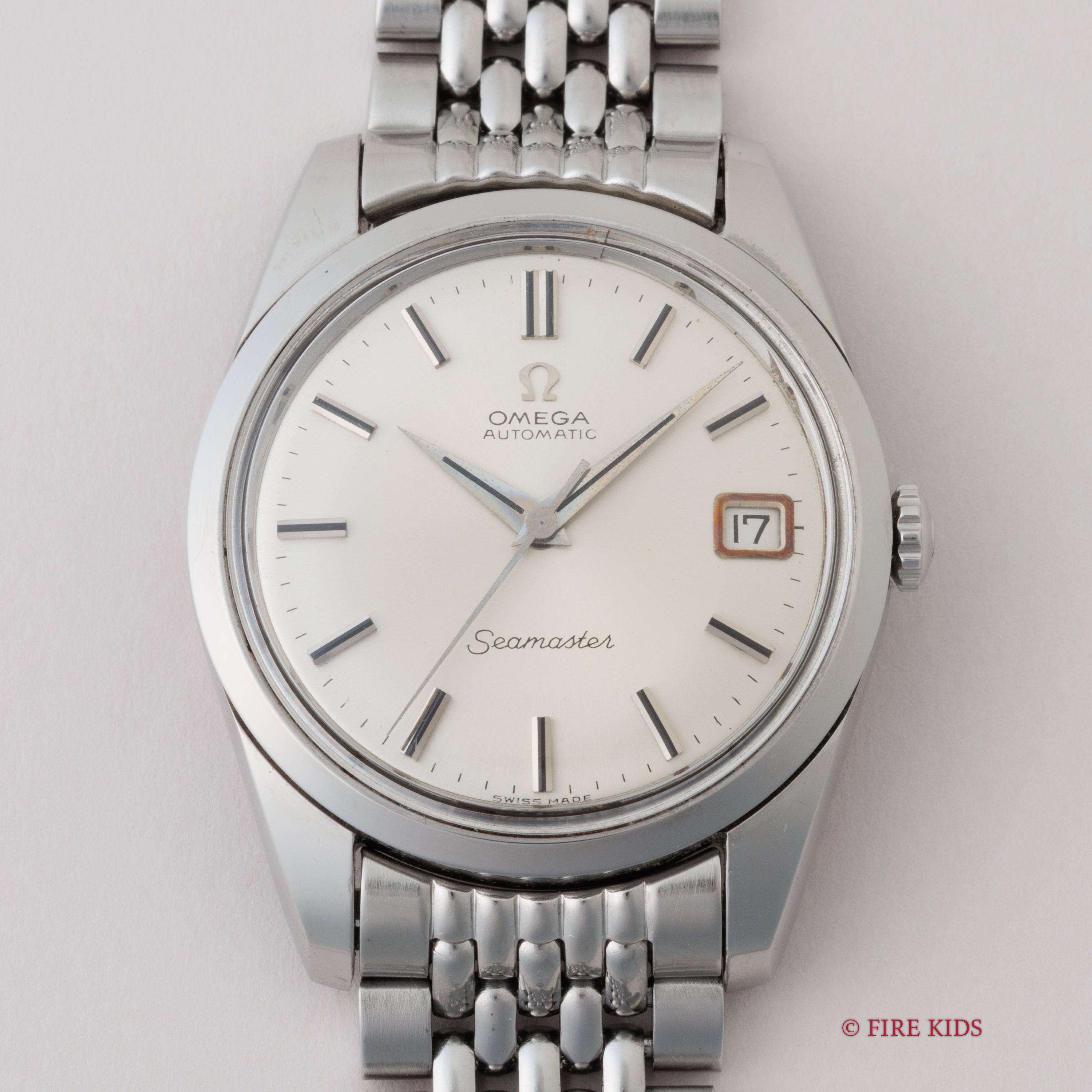 オメガ シーマスター 1965年製 Ref.166.010 自動巻 Cal.562 シルバーダイヤル 純正ライスブレス