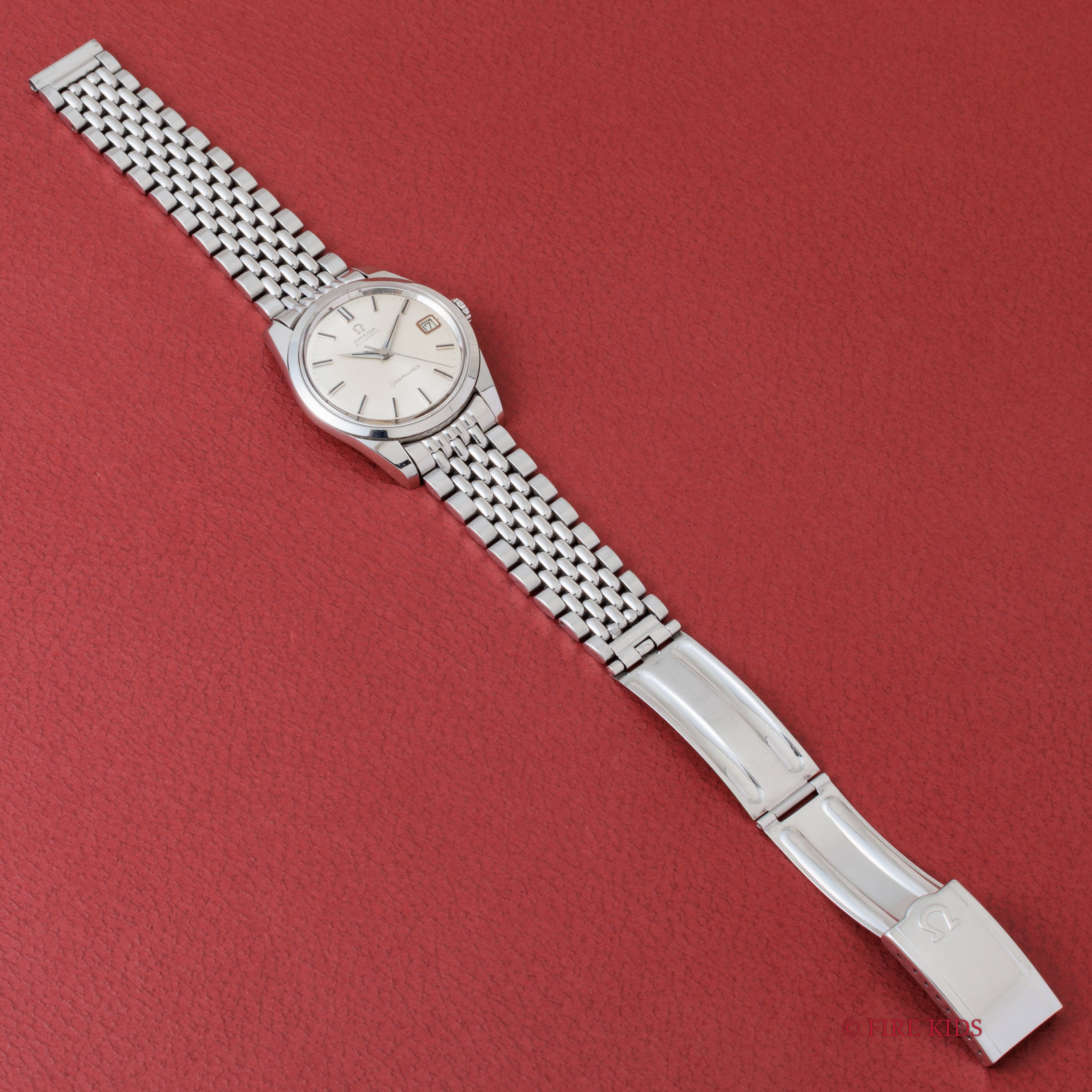 オメガ シーマスター 1965年製 Ref.166.010 自動巻 Cal.562 シルバーダイヤル 純正ライスブレス