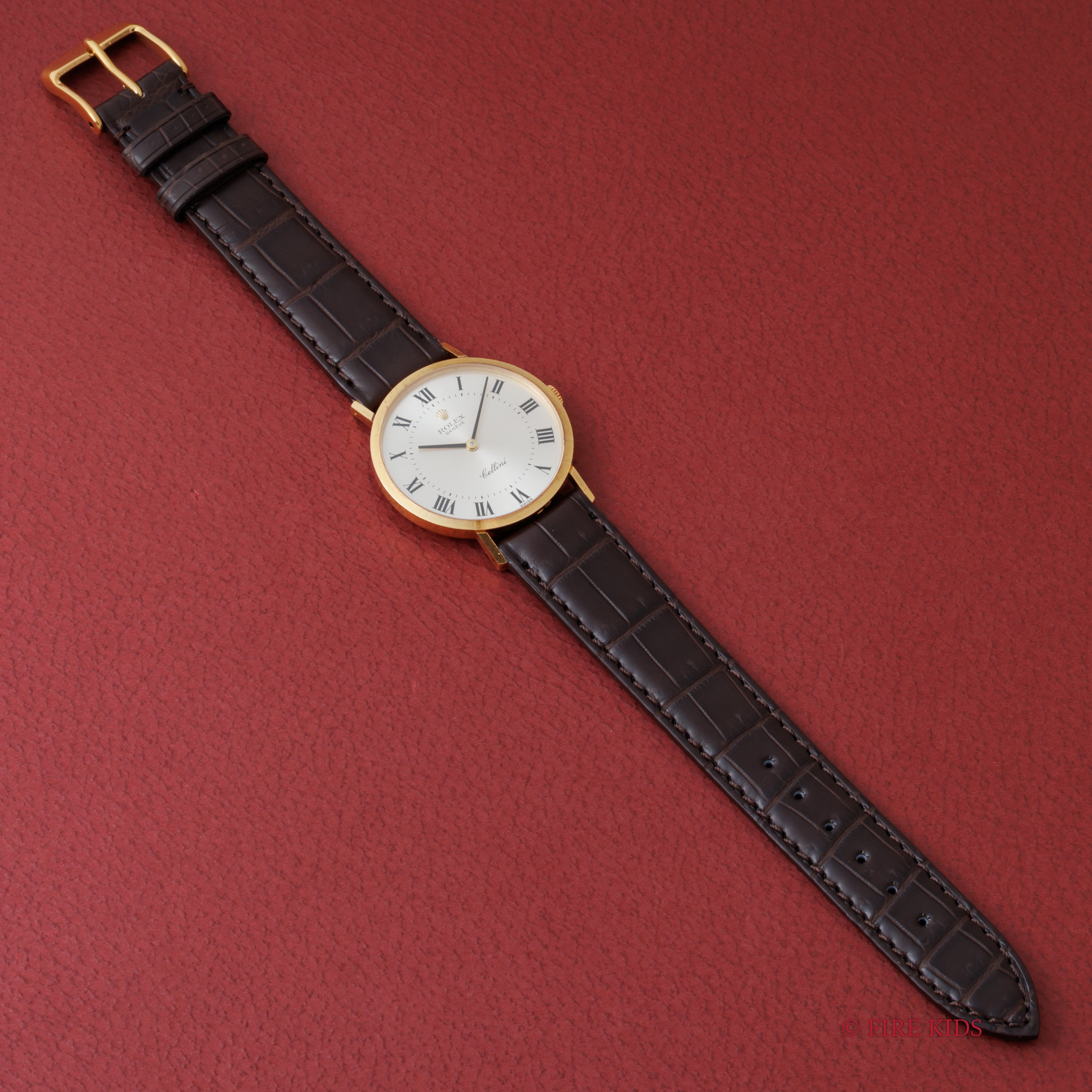 ロレックス チェリーニ 1974年製 Ref.4112 18金無垢ラウンドケース ローマンダイヤル