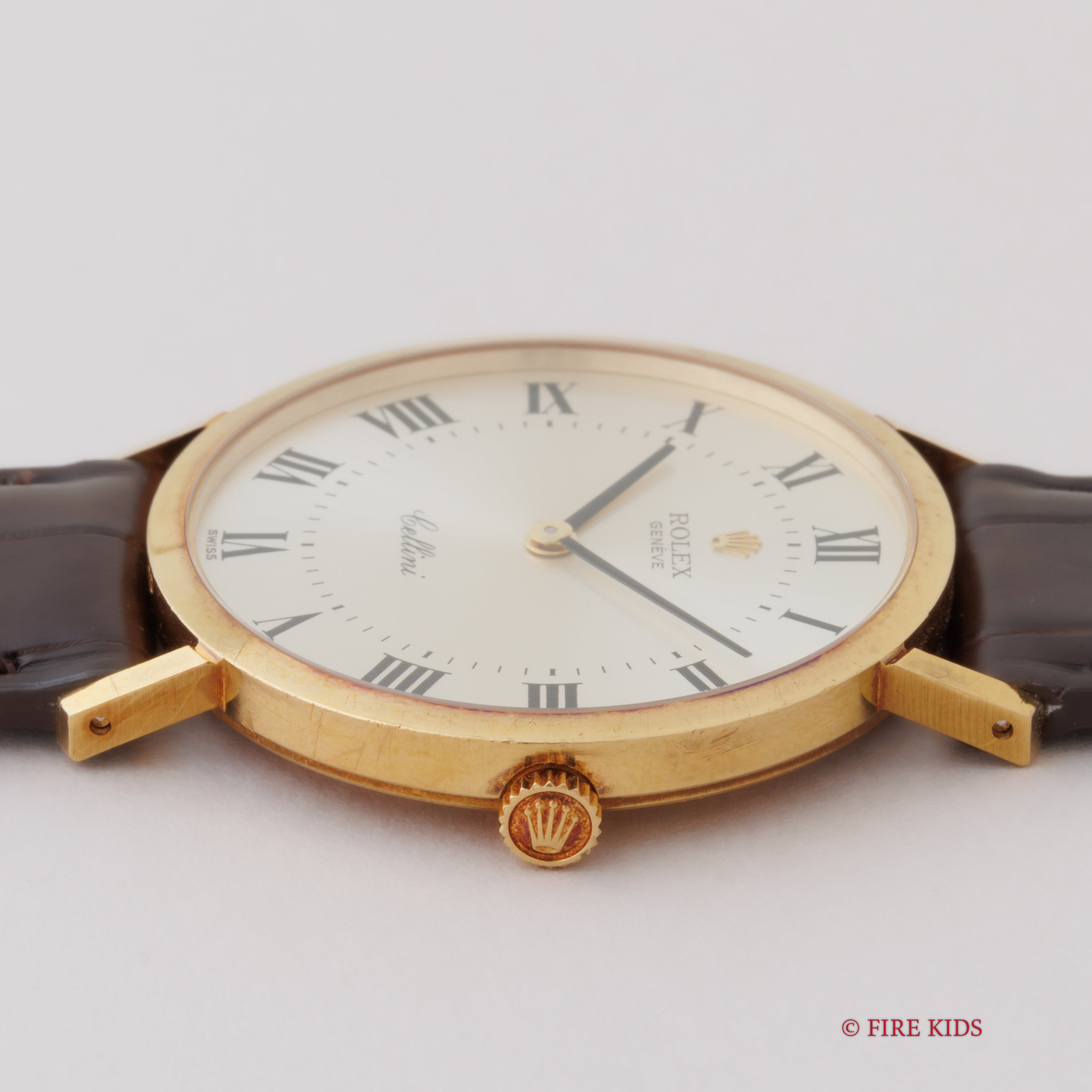 ロレックス チェリーニ 1974年製 Ref.4112 18金無垢ラウンドケース ローマンダイヤル