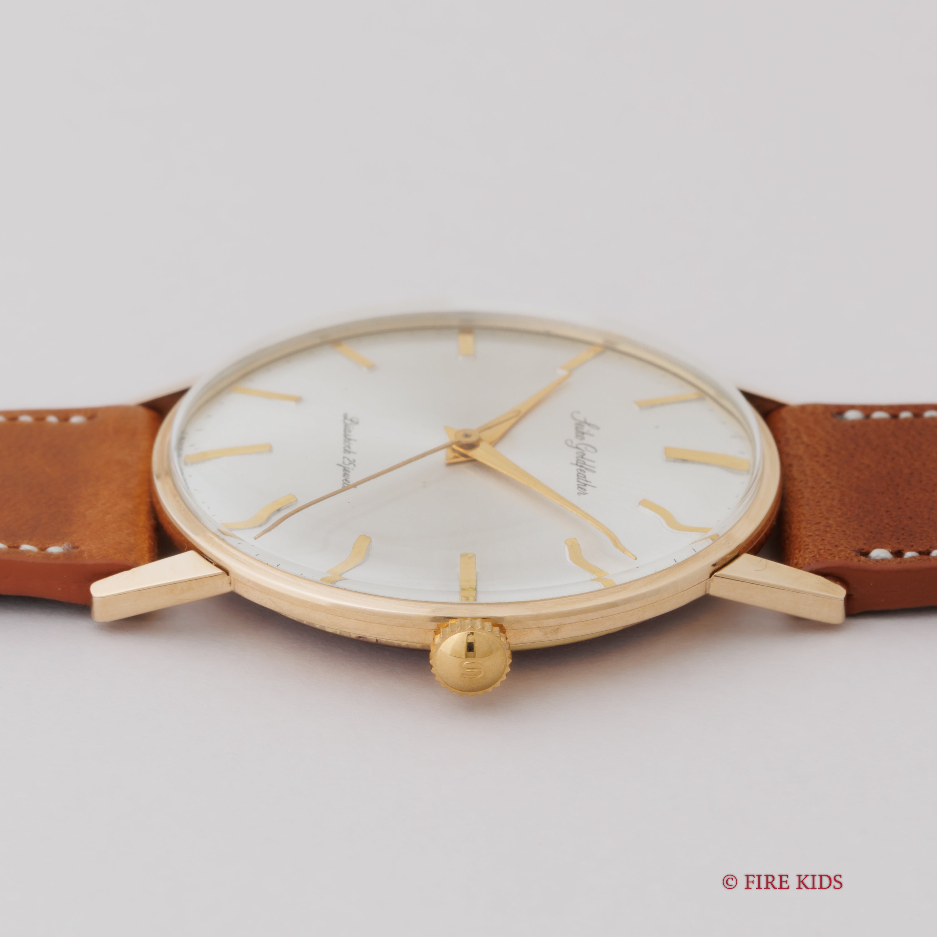 セイコー 1964年製 ゴールドフェザー 薄型手巻き Ref.15002 14金張りケース　