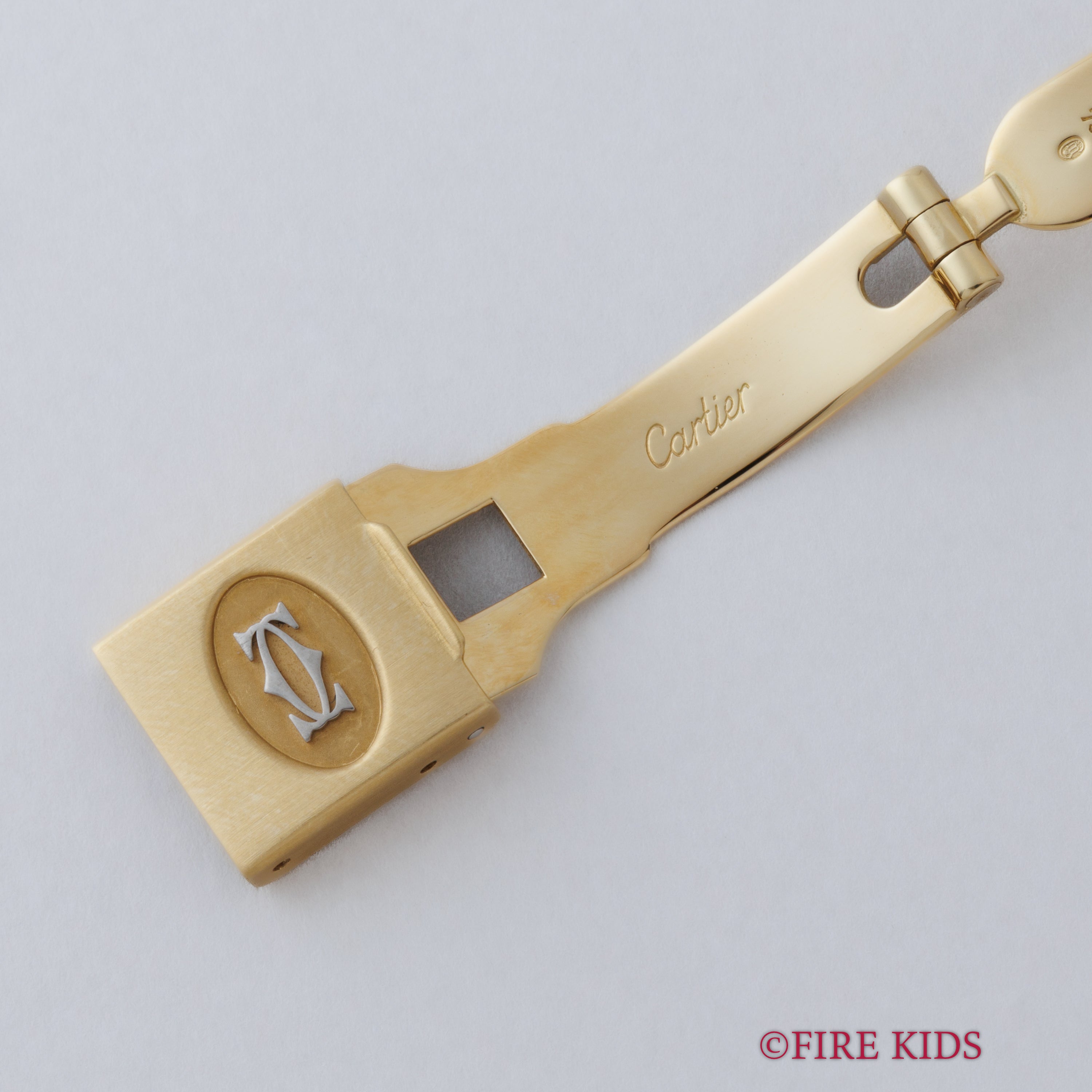 カルティエ 18金無垢サントス オクタゴン LMサイズ 1980年代製 Ref.2965 自動巻 純正金無垢ブレス