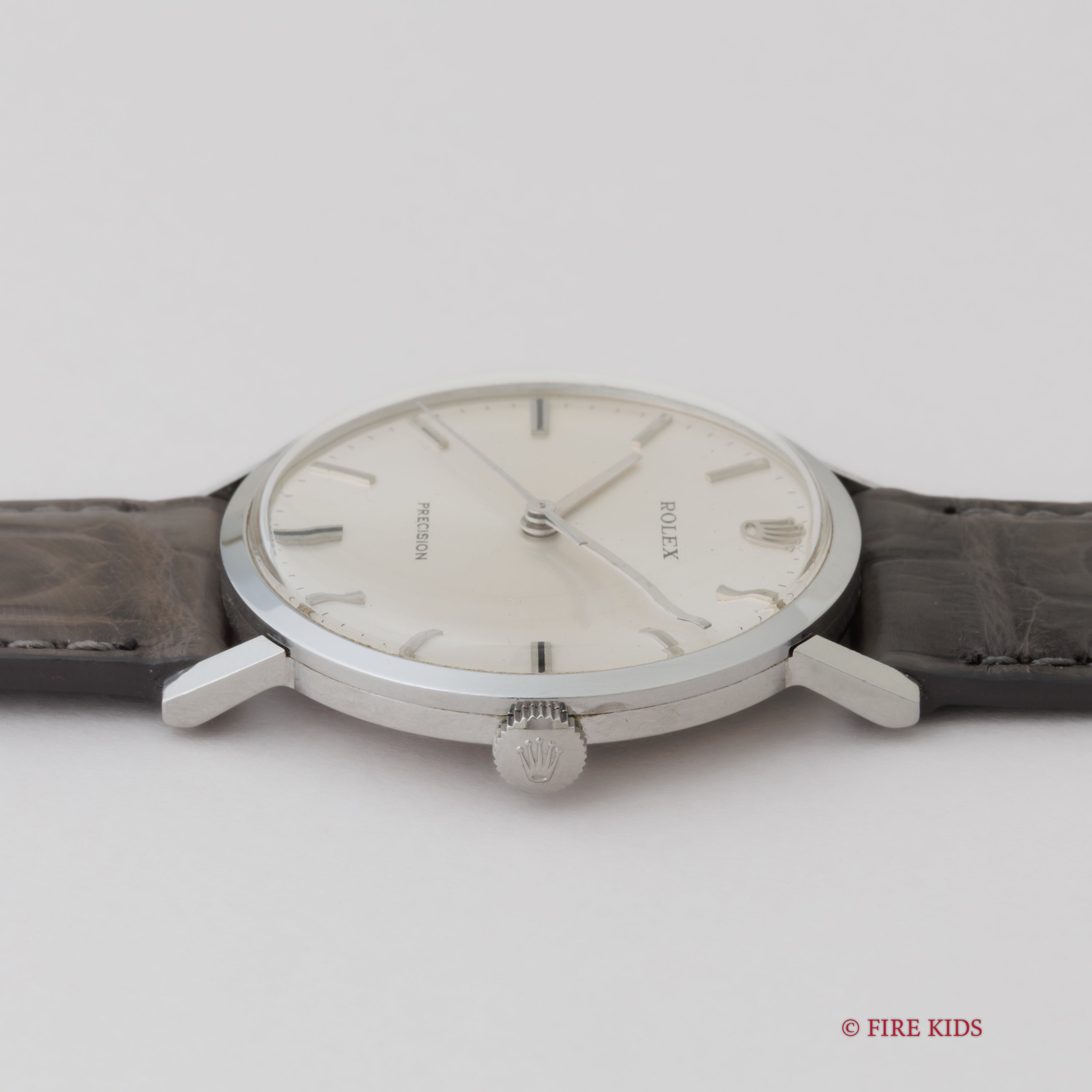 ロレックス プレシジョン 1976年製 Ref.34110 手巻き シルバーダイヤル 王冠尾錠付き