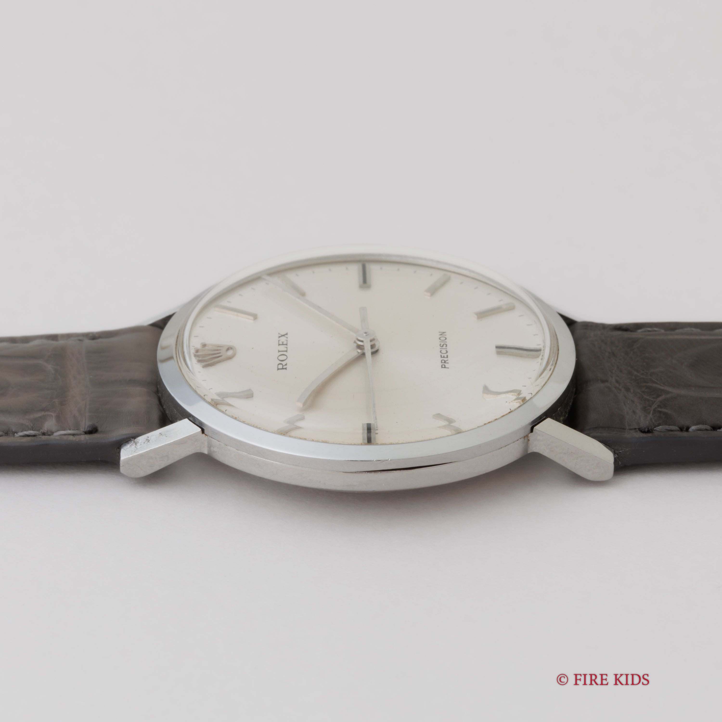 ロレックス プレシジョン 1976年製 Ref.34110 手巻き シルバーダイヤル 王冠尾錠付き