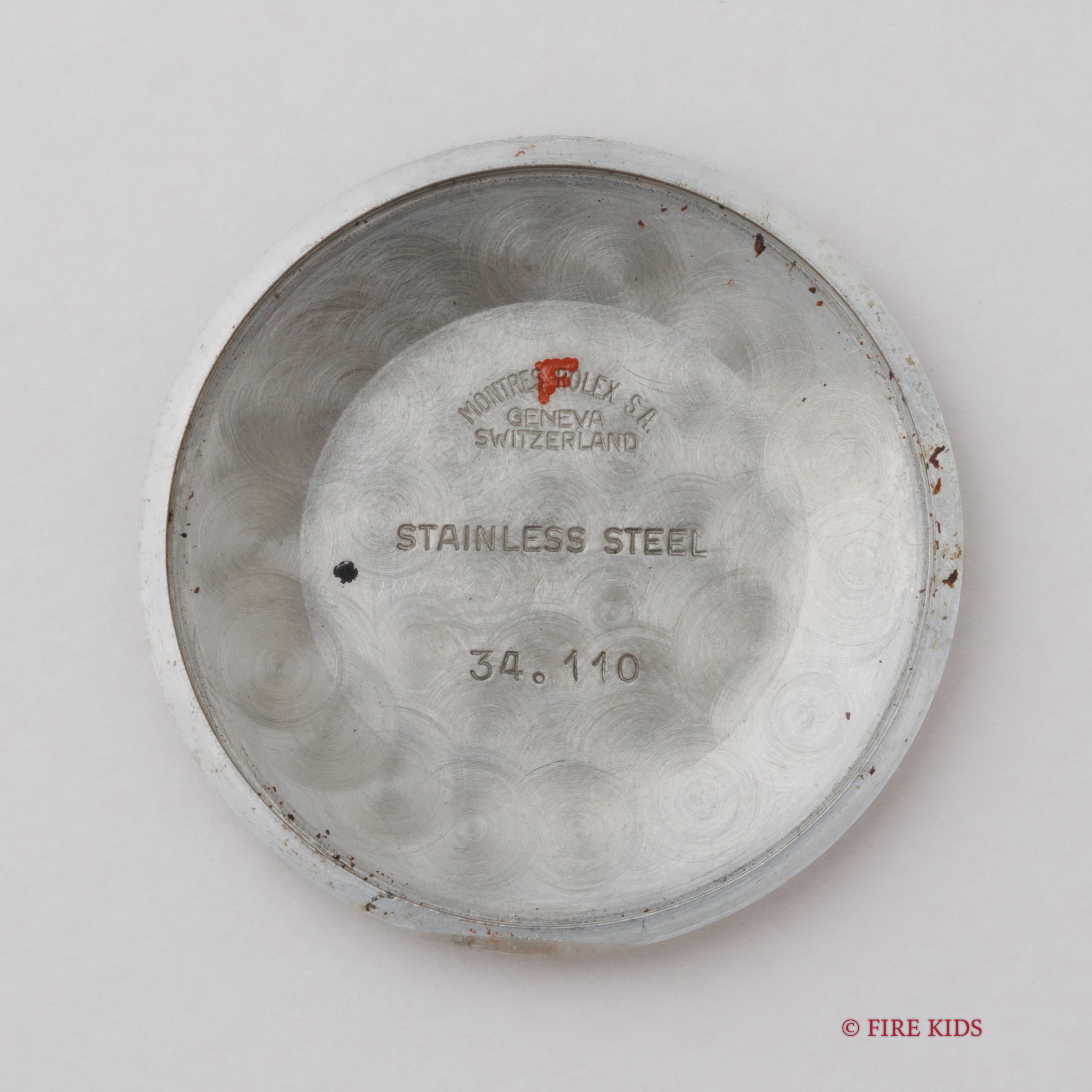 ロレックス プレシジョン 1976年製 Ref.34110 手巻き シルバーダイヤル 王冠尾錠付き
