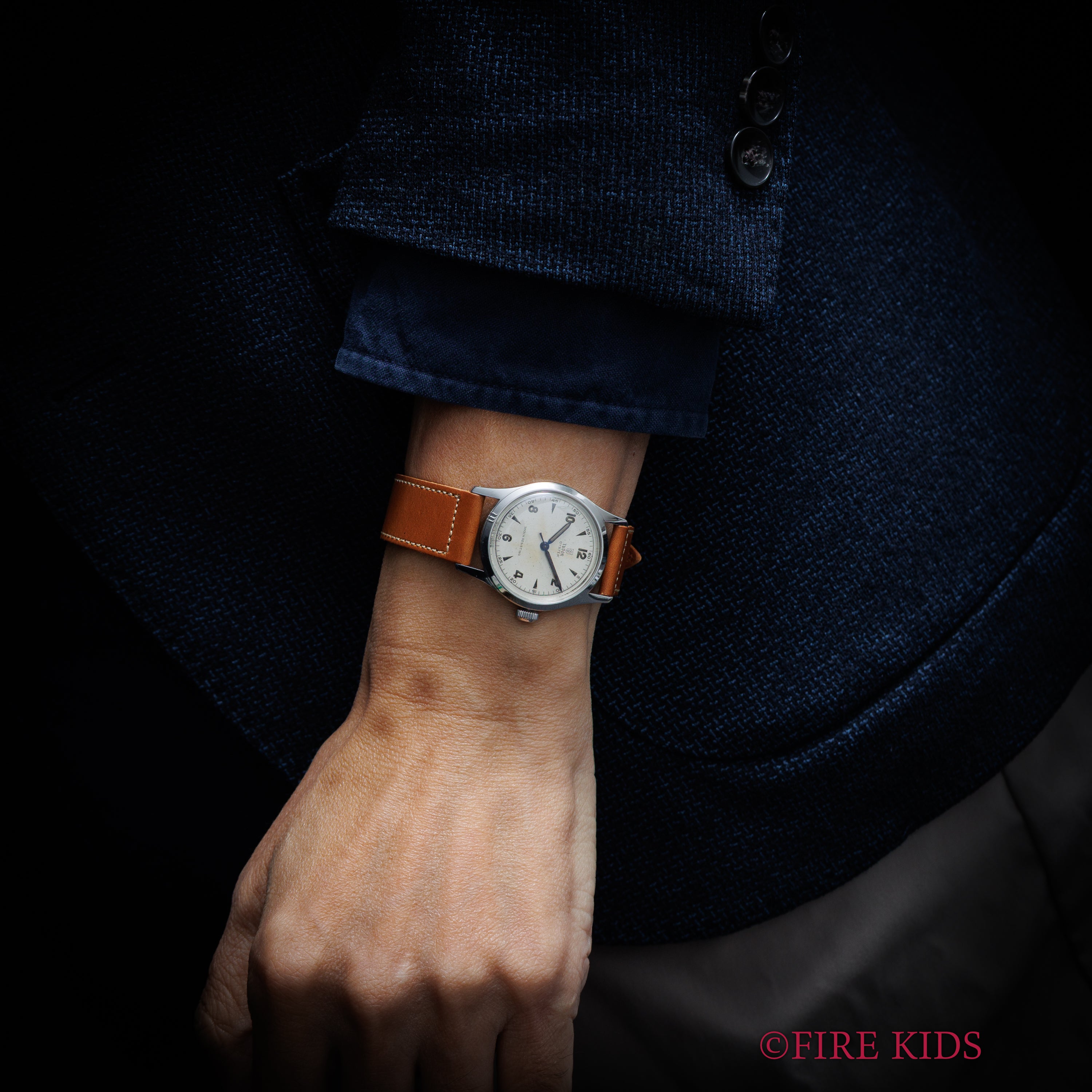 チューダー 盾薔薇 飛びアラビア センターセコンド 1950年代製 Ref.4453