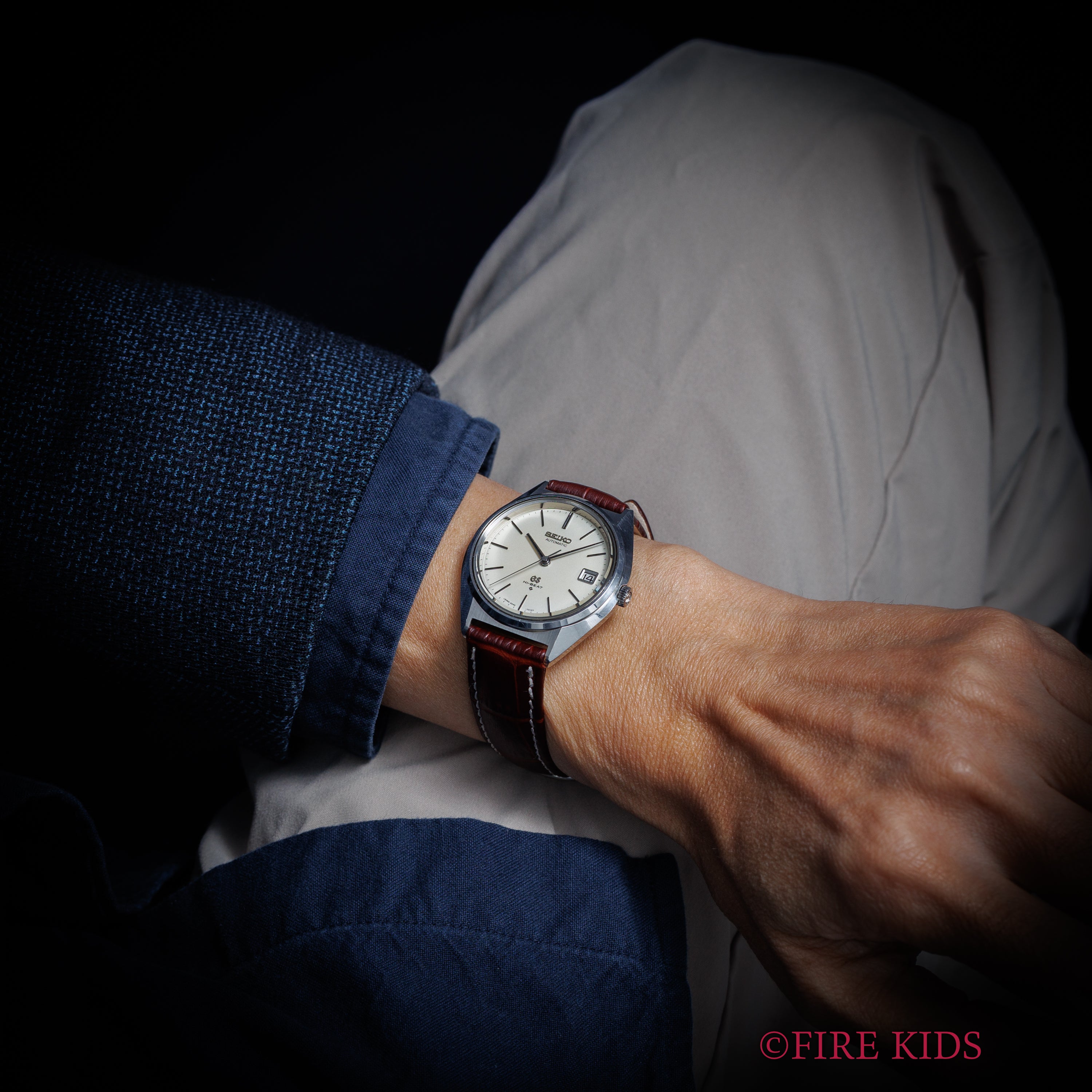 グランドセイコー 1973年製 Ref.5645-7011 56GS ハイビート自動巻き アイボリーダイヤル