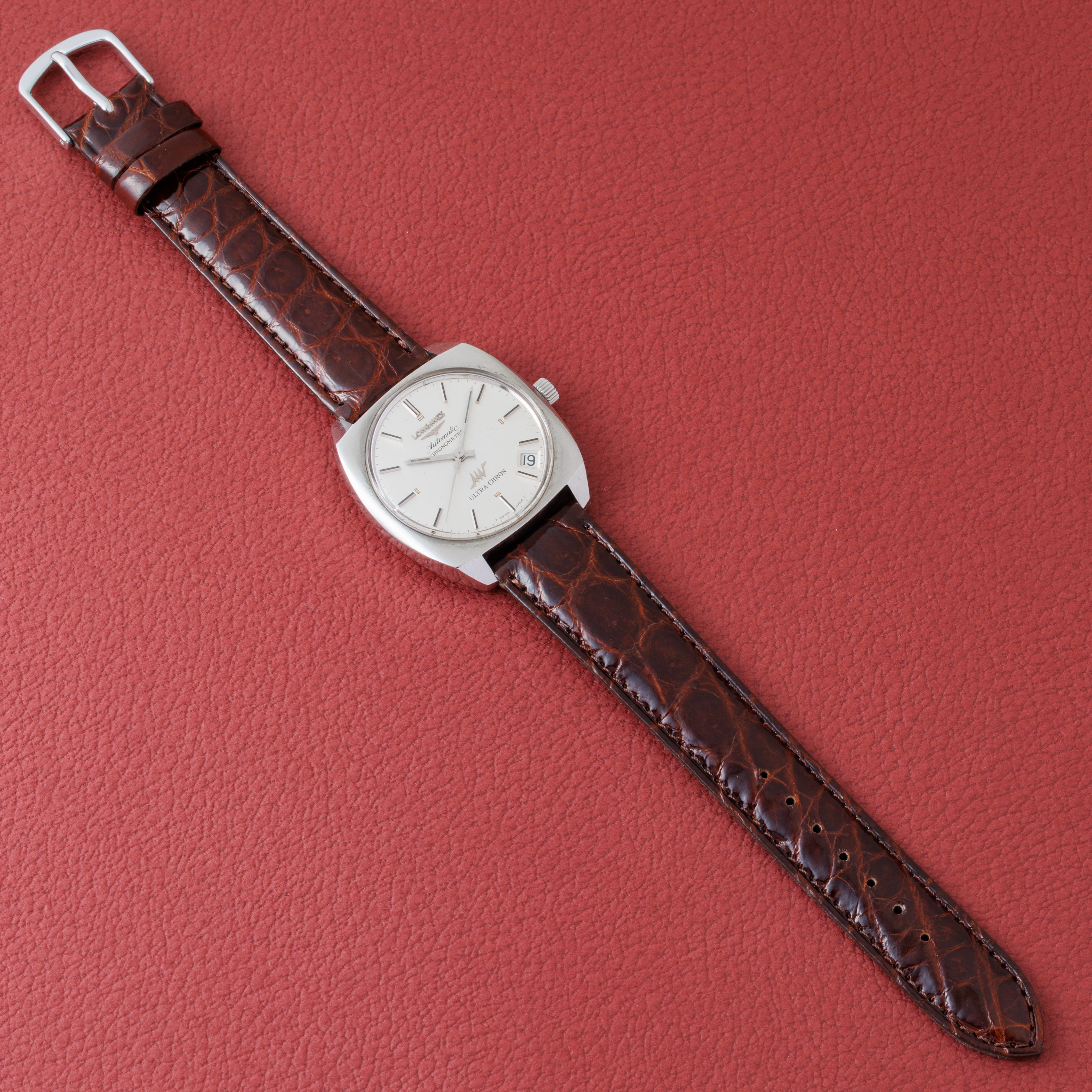 LONGINES ロンジン ウルトラクロン 自動巻 Cラインケース ロンジン/ウルトラクロンデイト/クッションケース/シルバー