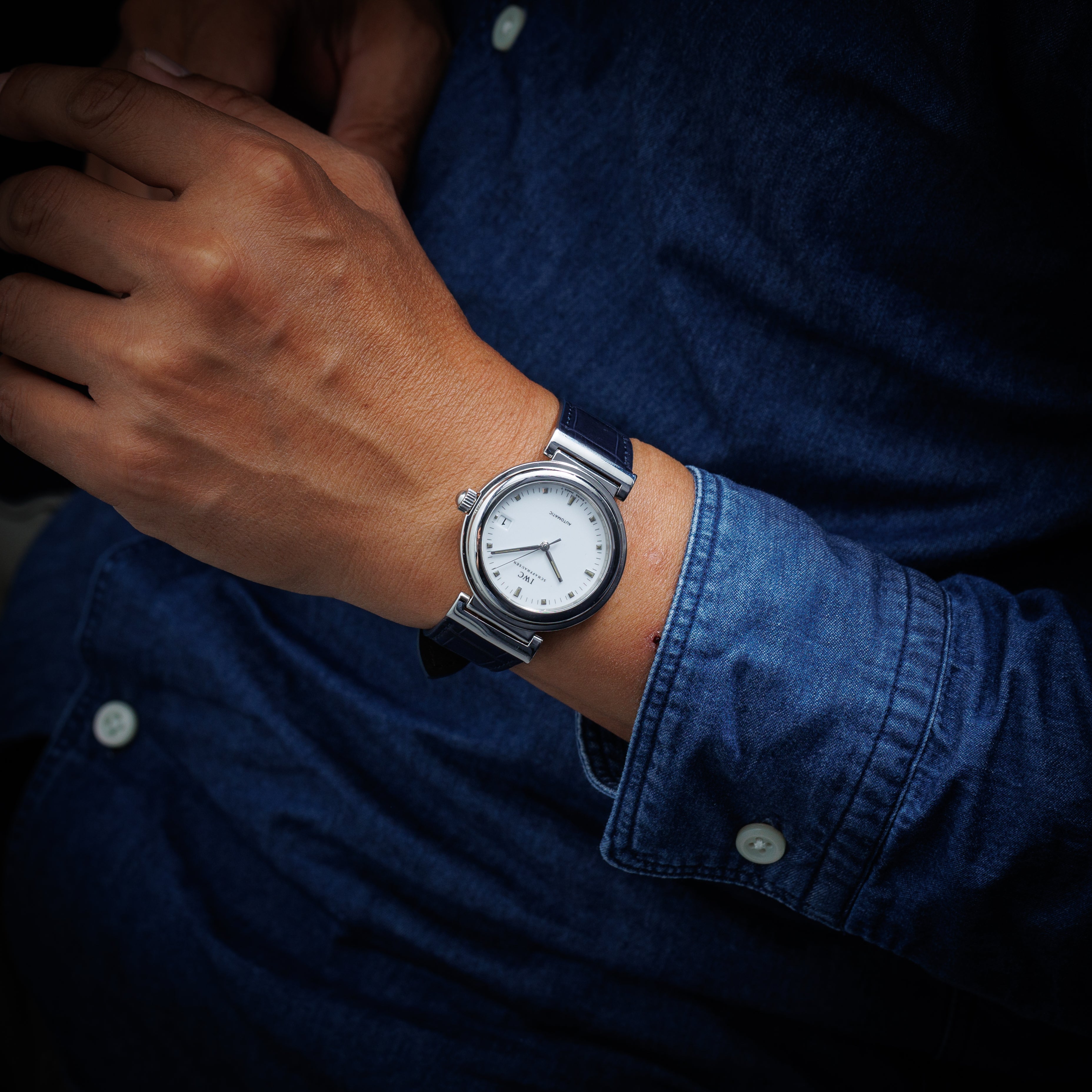 IWC	ダ・ヴィンチ ホワイトダイヤル 1998年製 自動巻 フレキシブルラグ
