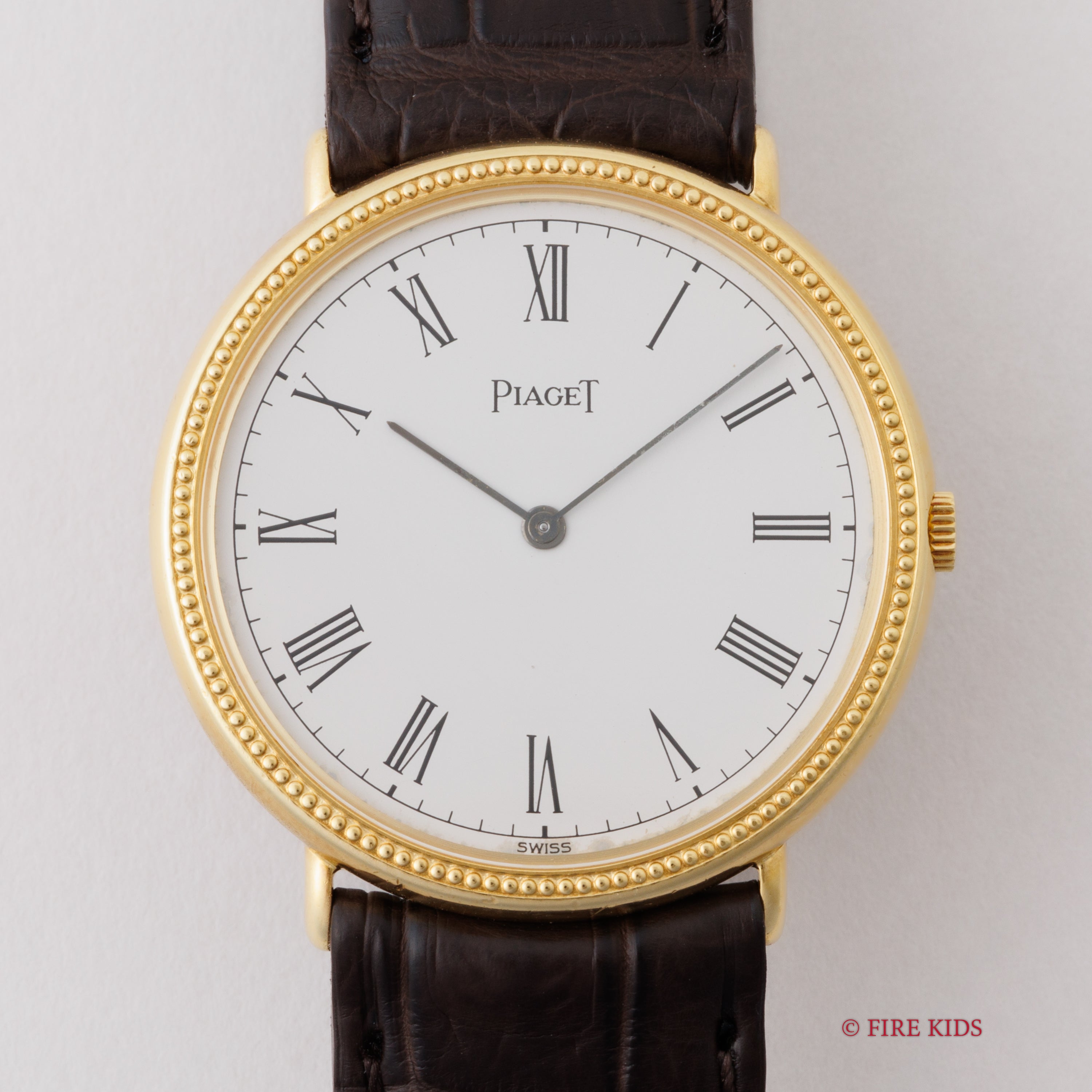 明治７年古い、ビンテージ ピアジェ 1970年代製 18金イエローゴールド ホワイトローマン
