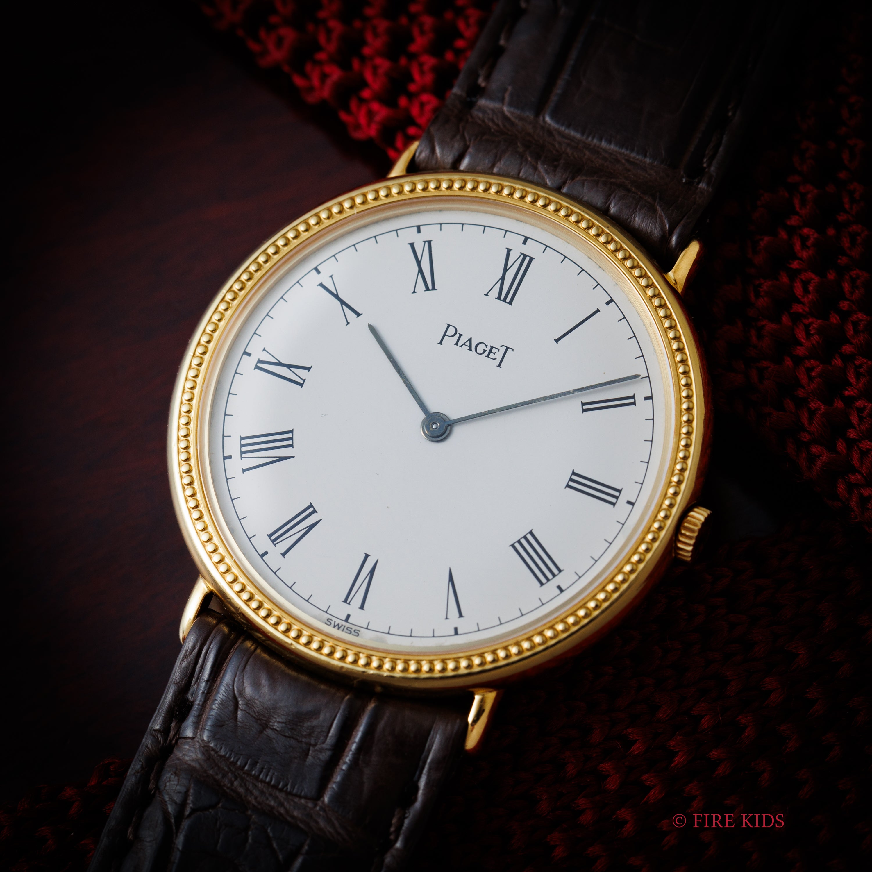 ピアジェ 1970年代製 18金イエローゴールド ホワイトローマン