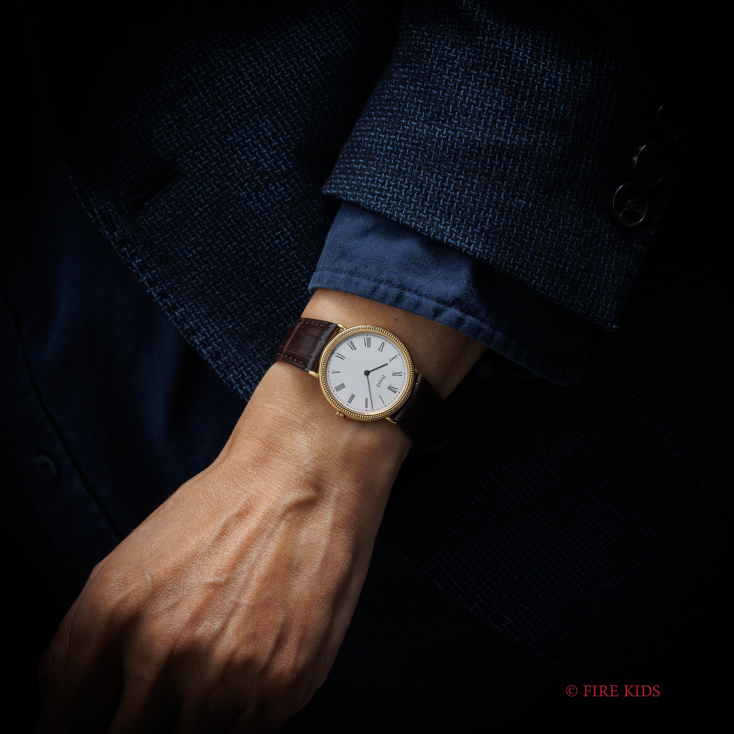 ピアジェ 1970年代製 18金イエローゴールド ホワイトローマン