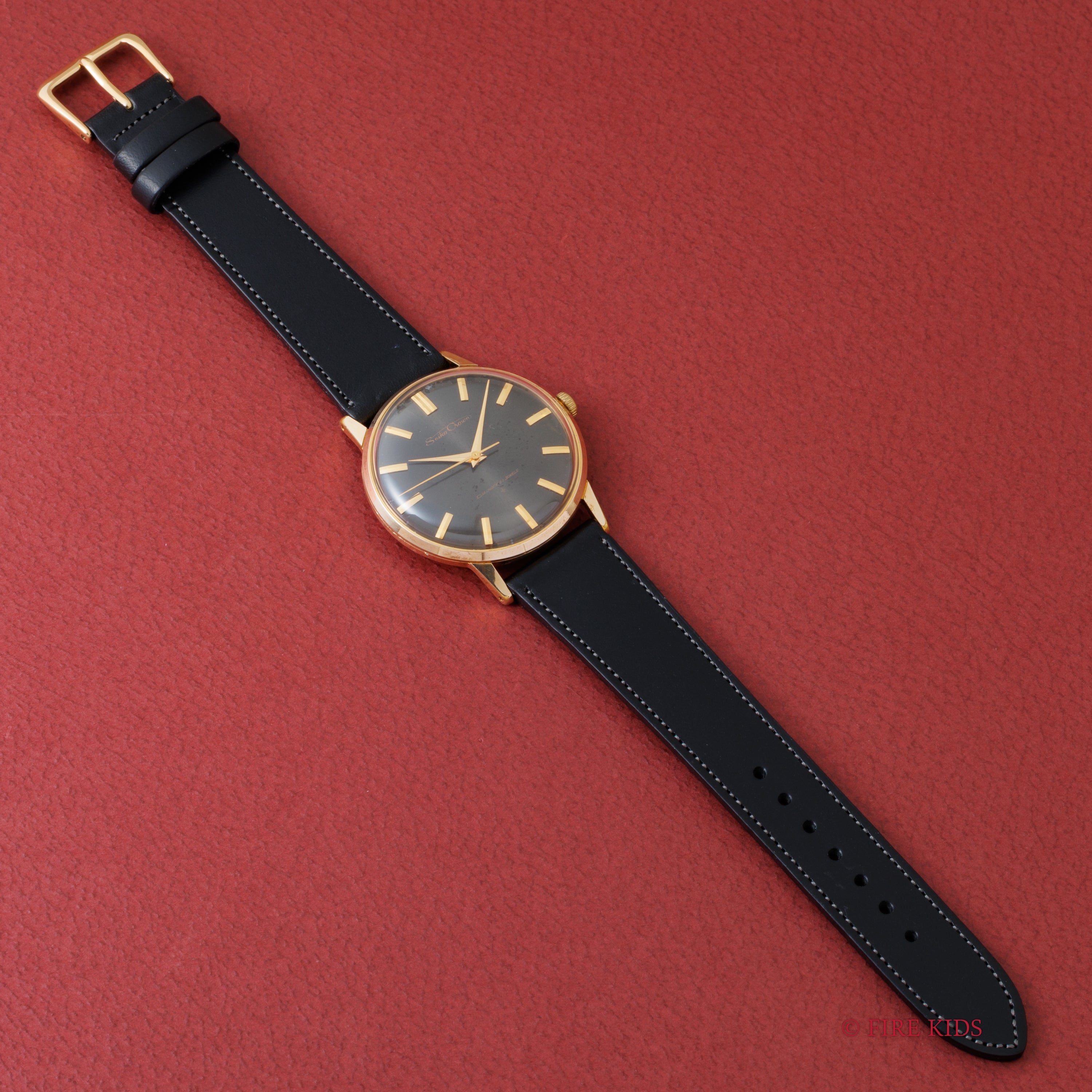 箱付き未使用品 SEIKO メリット ブラックダイヤル ヴィンテージ手巻時計 セイコー ローレル 1958年製 Ref.14046 手巻き ブラックダイヤル