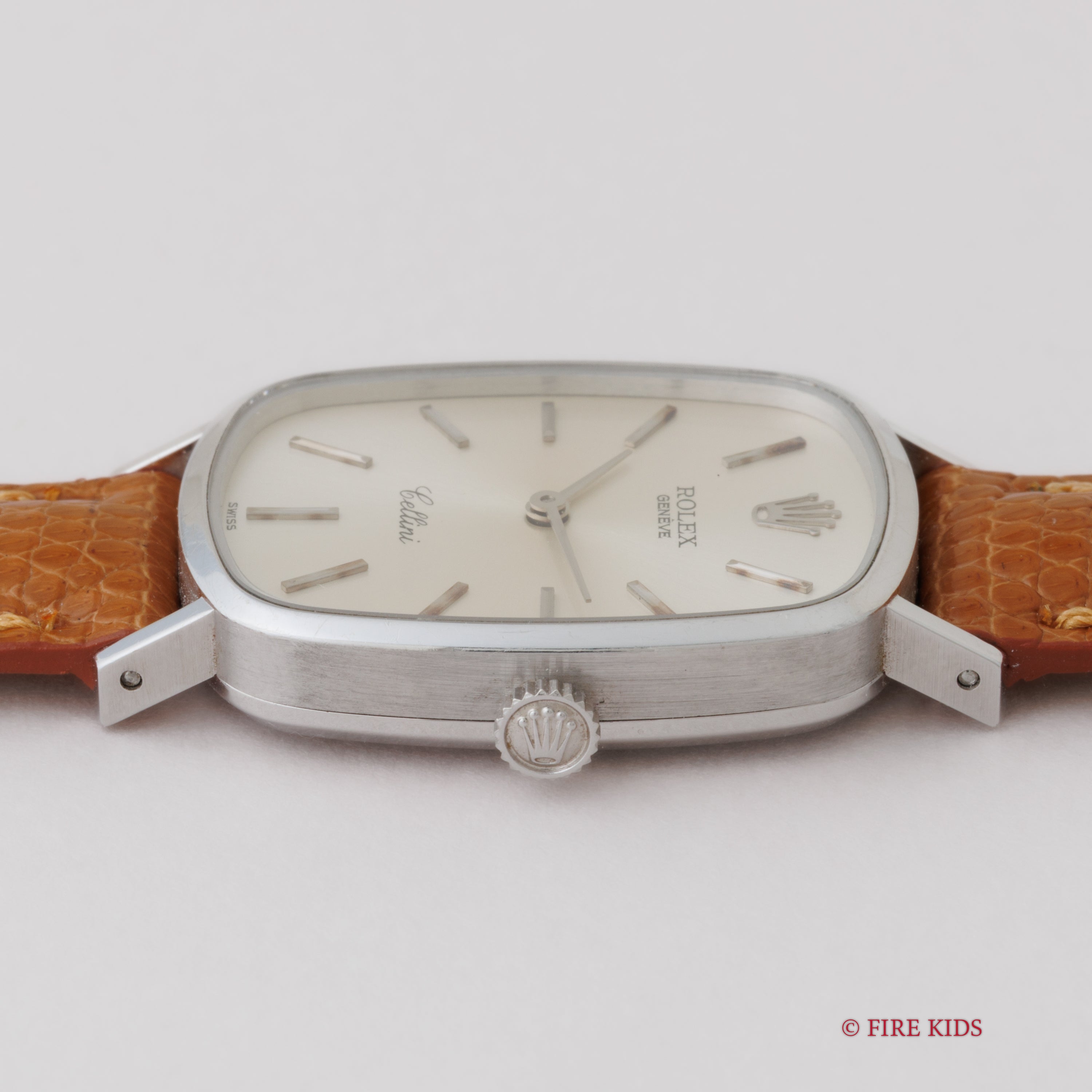 ロレックス 18金無垢ホワイトゴールド チェリーニ 1974年製 手巻き Ref.4111 箱ギャラ