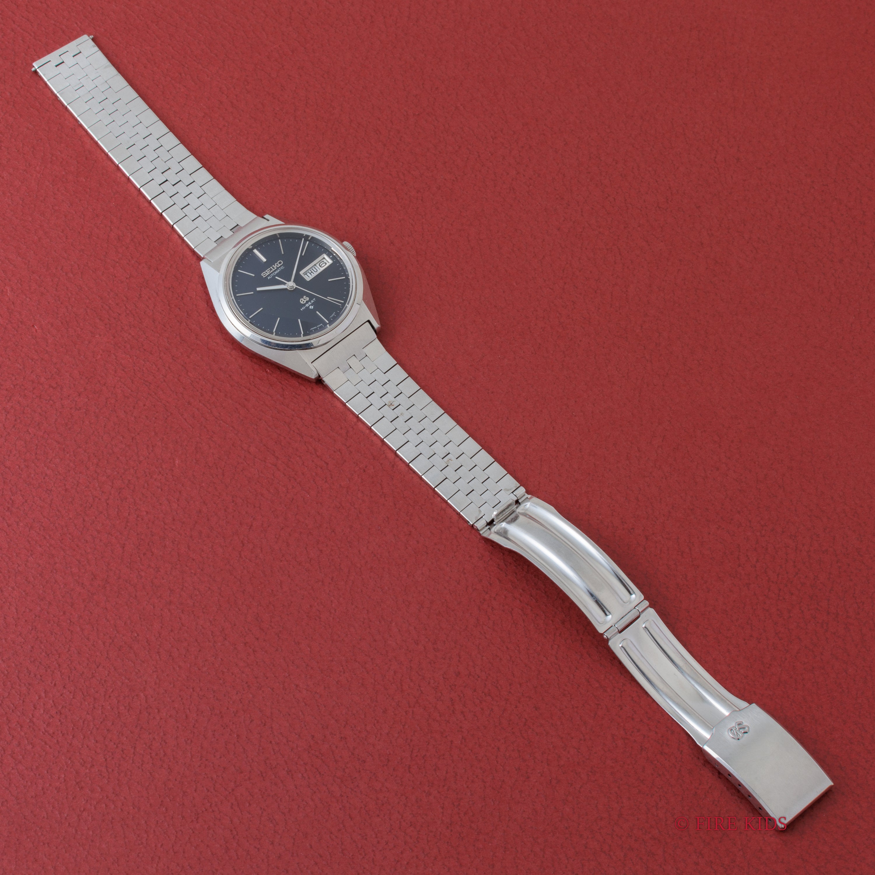 グランドセイコー 1972年製 Ref.5646-7010 56GS デイデイト ダークブルーダイヤル ハイビート自動巻 純正ブレス付き