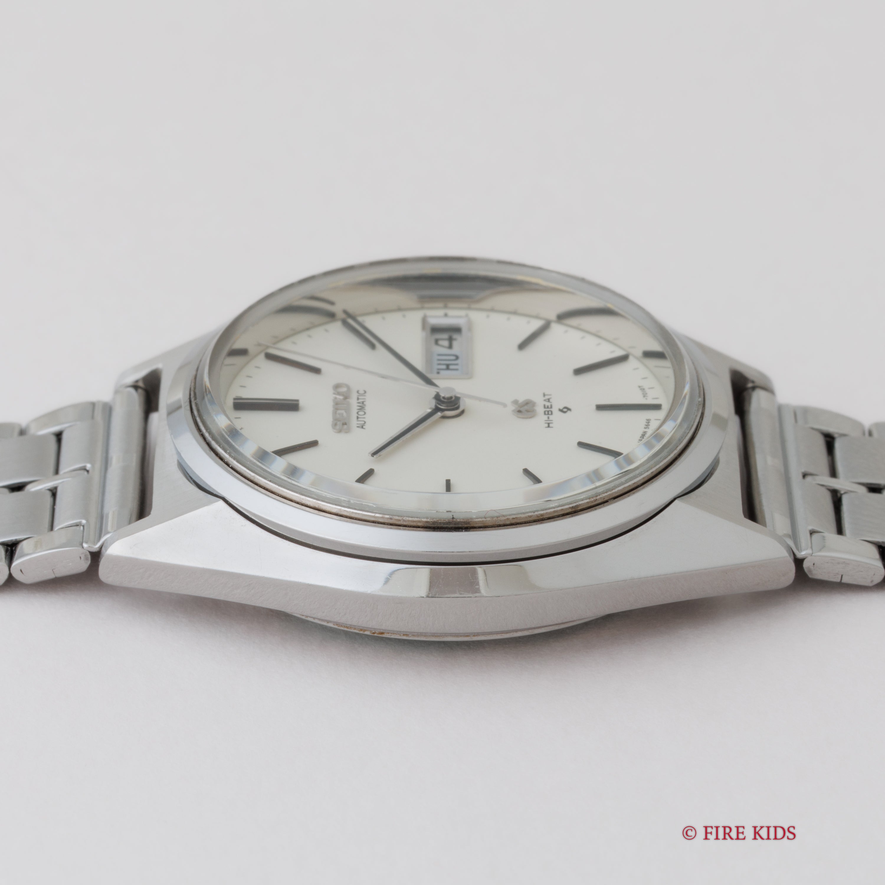 グランドセイコー 1971年製 Ref.5646 -7010 56GS デイデイト ハイビート自動巻き アイボリー ダイヤル 社外ブレス