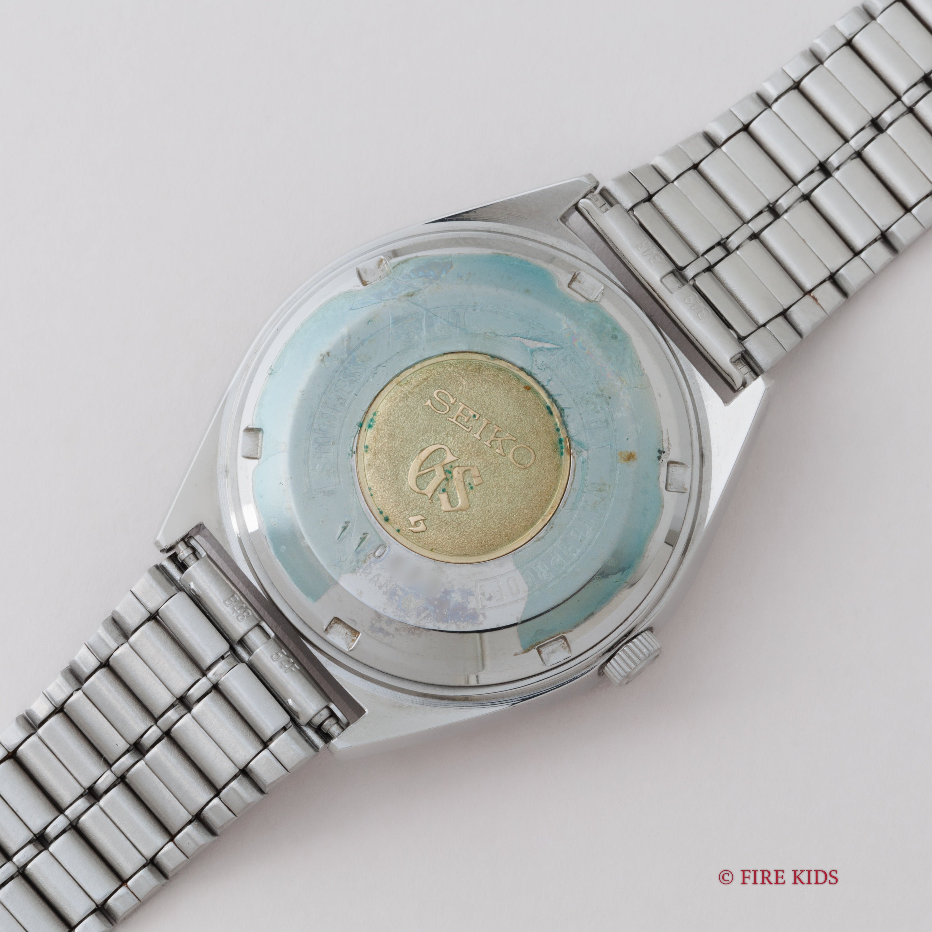 グランドセイコー 1971年製 Ref.5646 -7010 56GS デイデイト ハイビート自動巻き アイボリー ダイヤル 社外ブレス