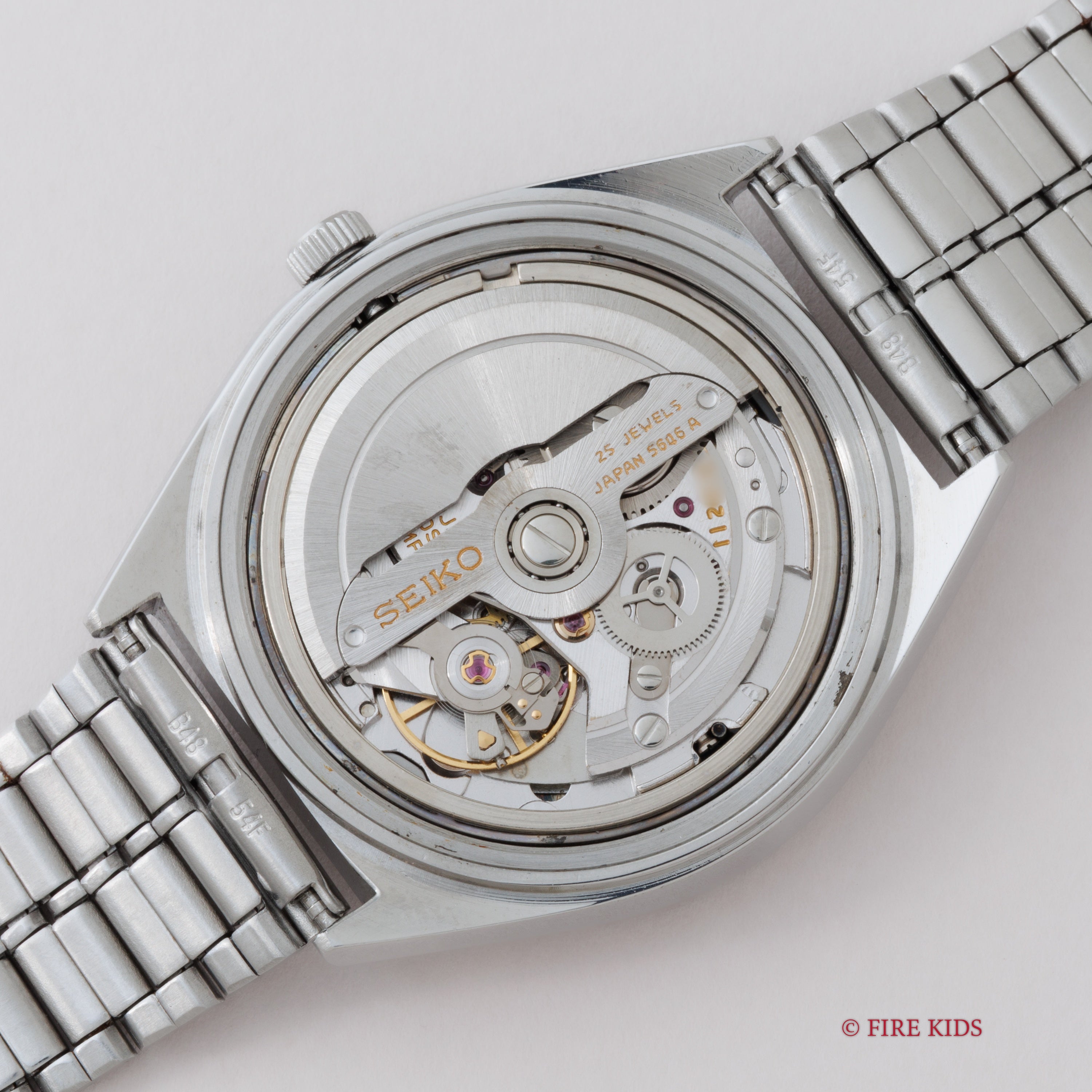 グランドセイコー 1971年製 Ref.5646 -7010 56GS デイデイト ハイビート自動巻き アイボリー ダイヤル 社外ブレス