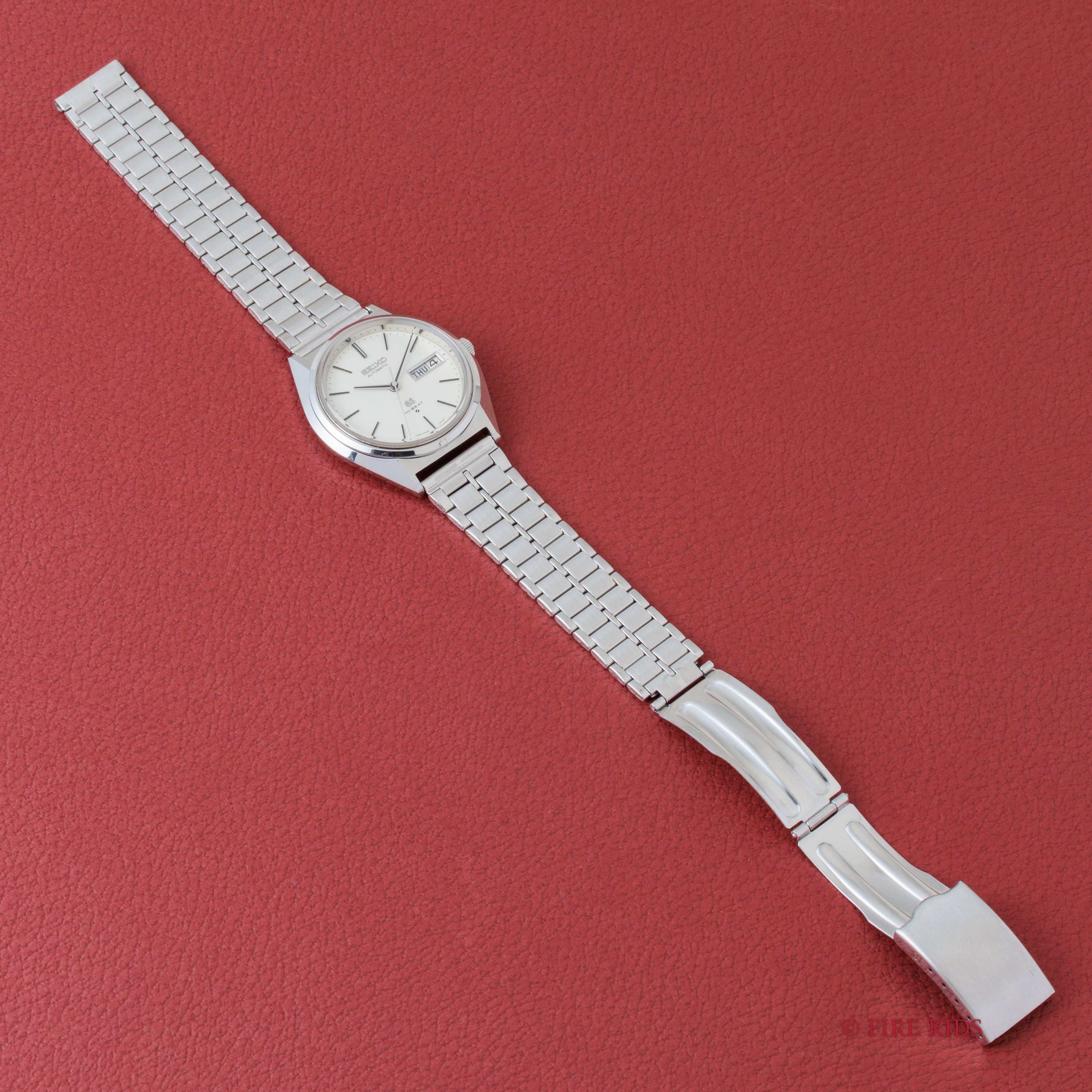 グランドセイコー 1971年製 Ref.5646 -7010 56GS デイデイト ハイビート自動巻き アイボリー ダイヤル 社外ブレス