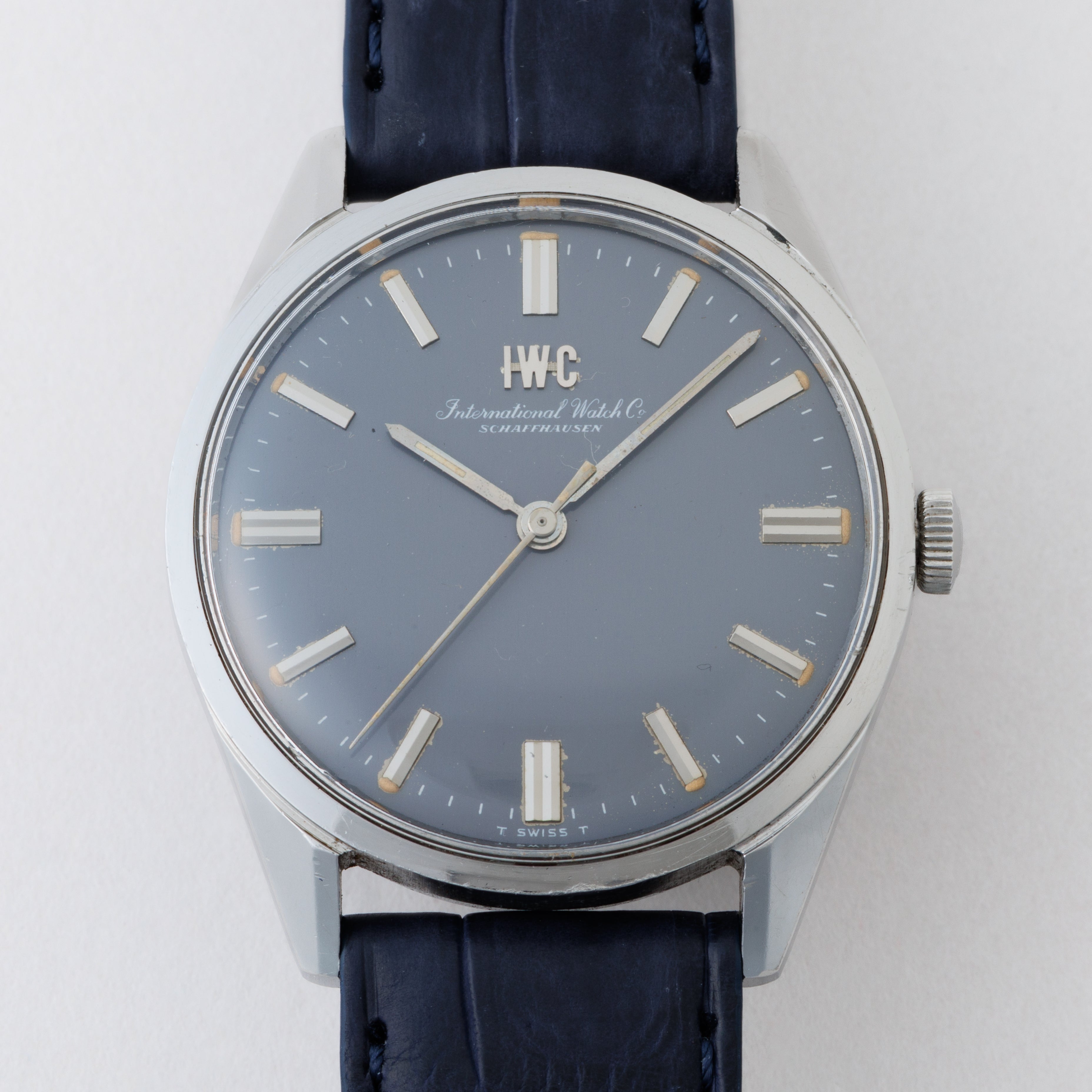 IWC ラウンド グレーダイヤル 1969年製 Ref.R810 手巻き Cal.89 スクリューバックケース お魚リューズ