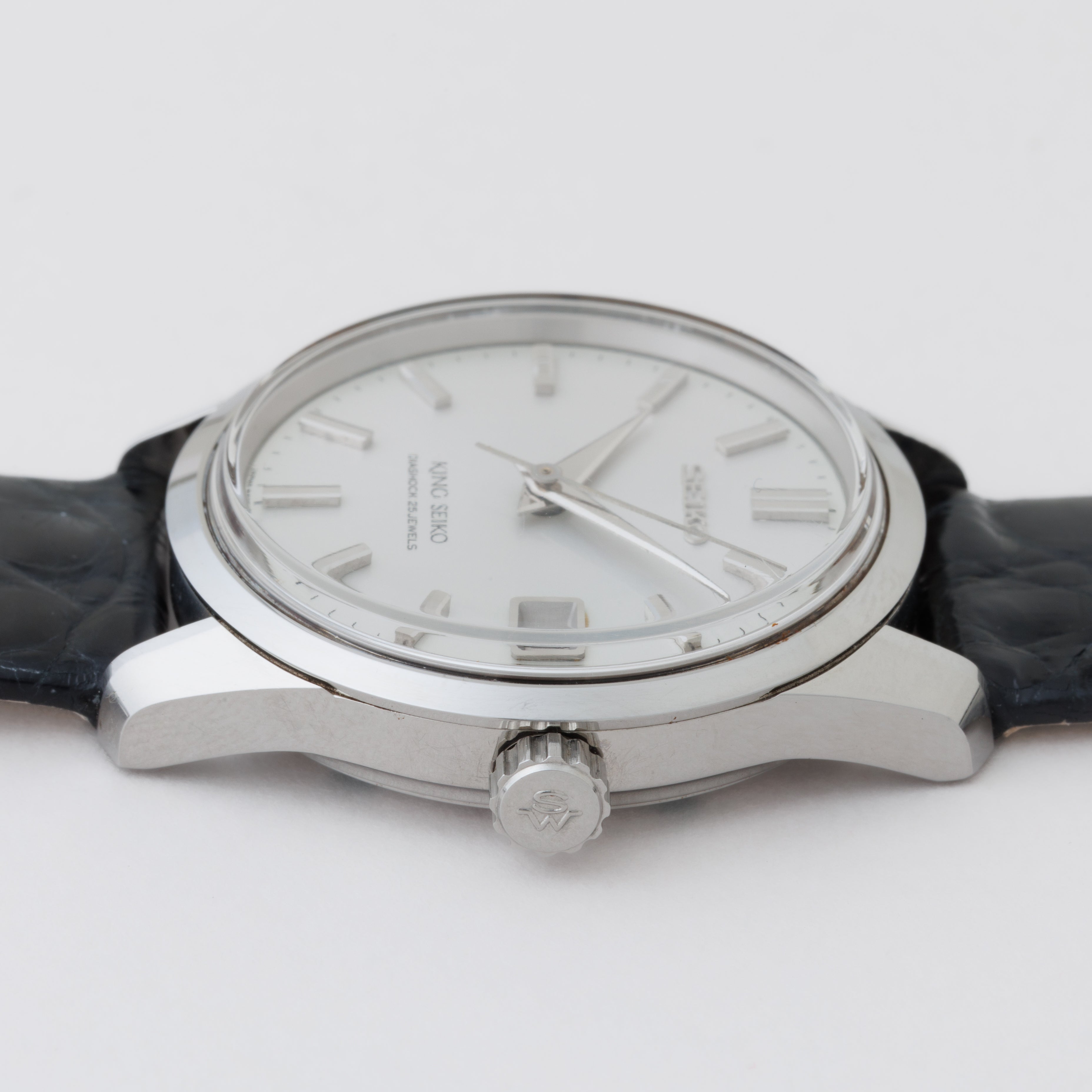 キングセイコー 1965年製 Ref.4402-8000 44KS前期型盾メダリオン シルバーダイヤル ロービート手巻き 純正尾錠 美品