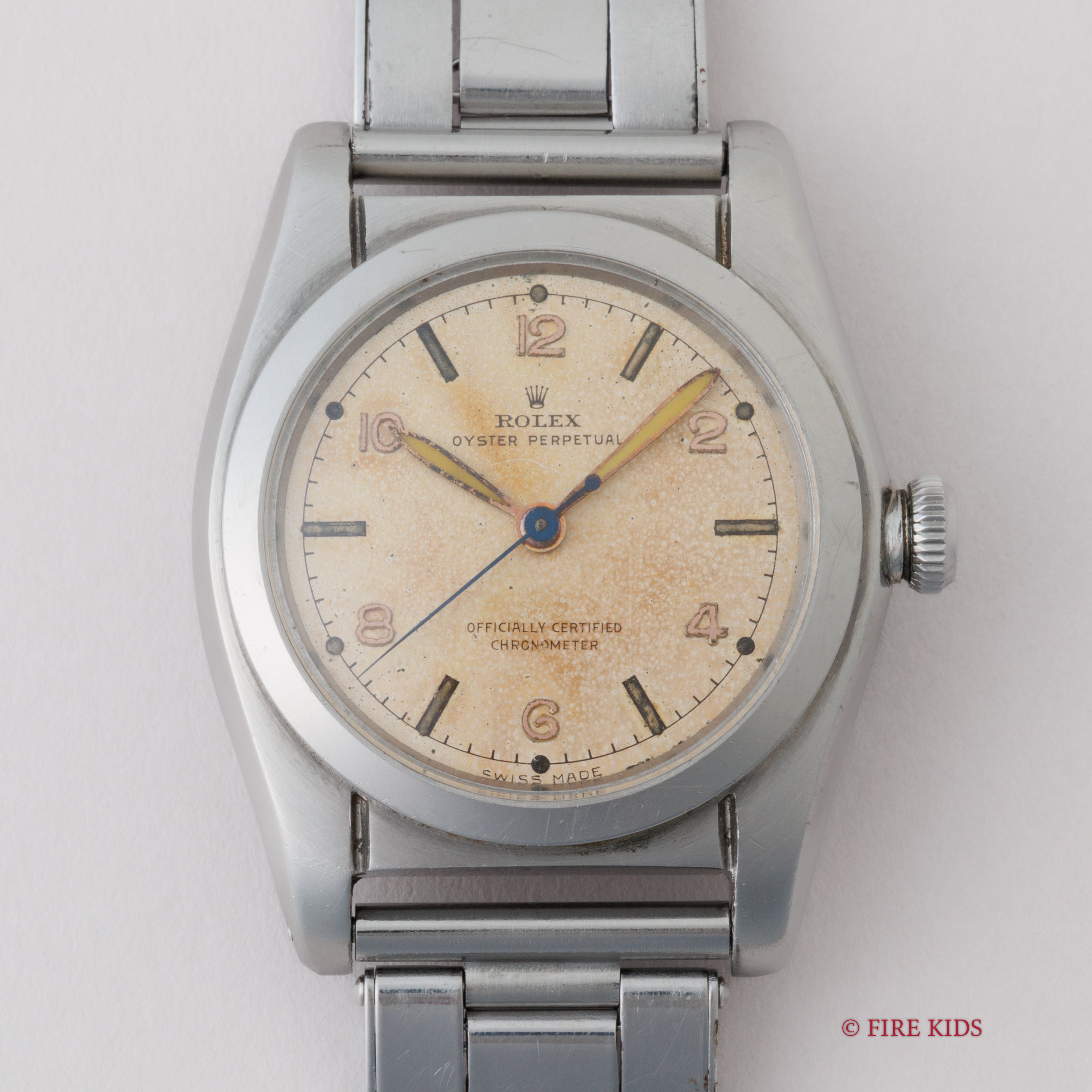 ロレックス バブルバック 1946年製 飛びアラビアダイヤル Ref.2940 純正ブレス付き(FF社外)