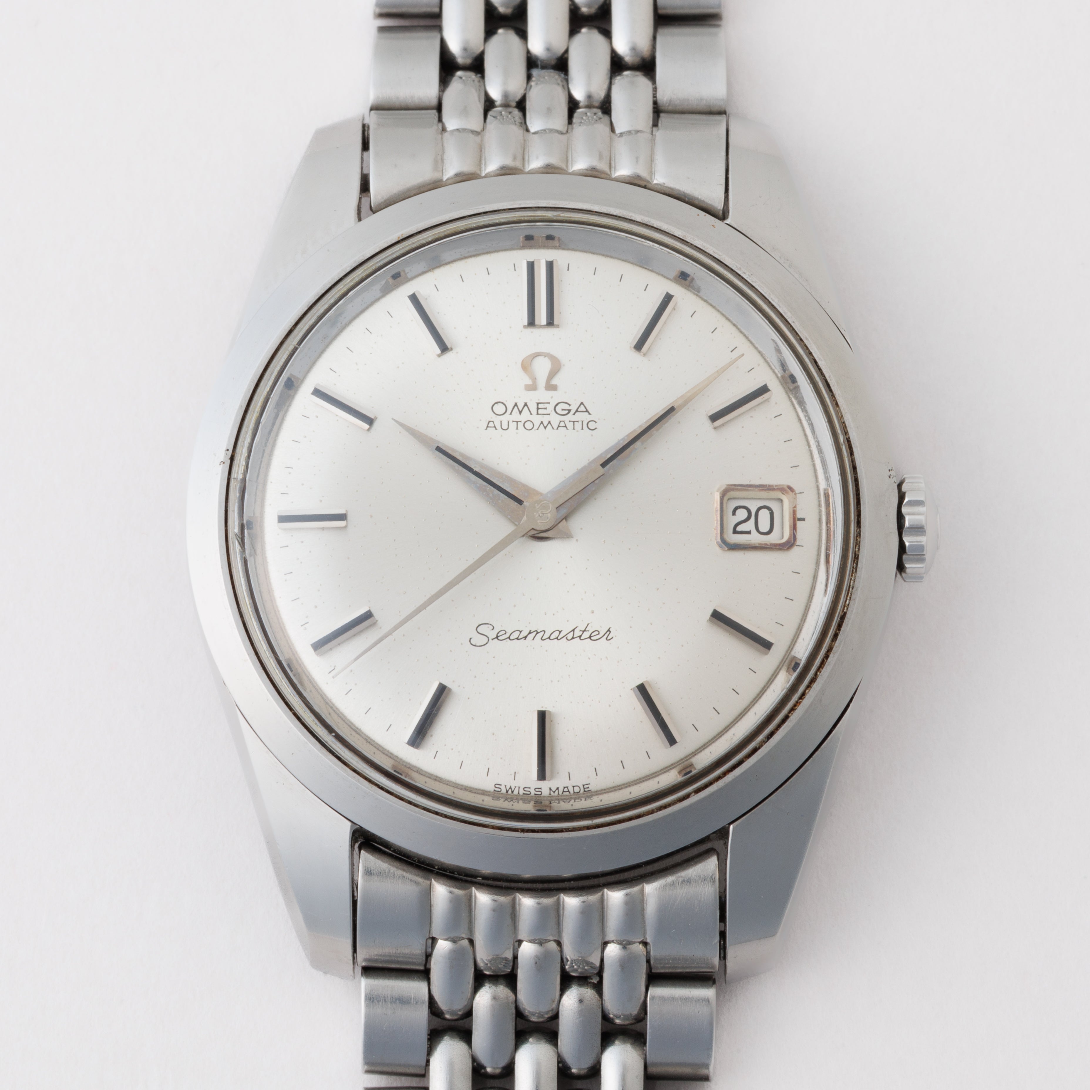 オメガ シーマスター 1963年製 Ref.166010 シルバーダイヤル 純正ライスブレス