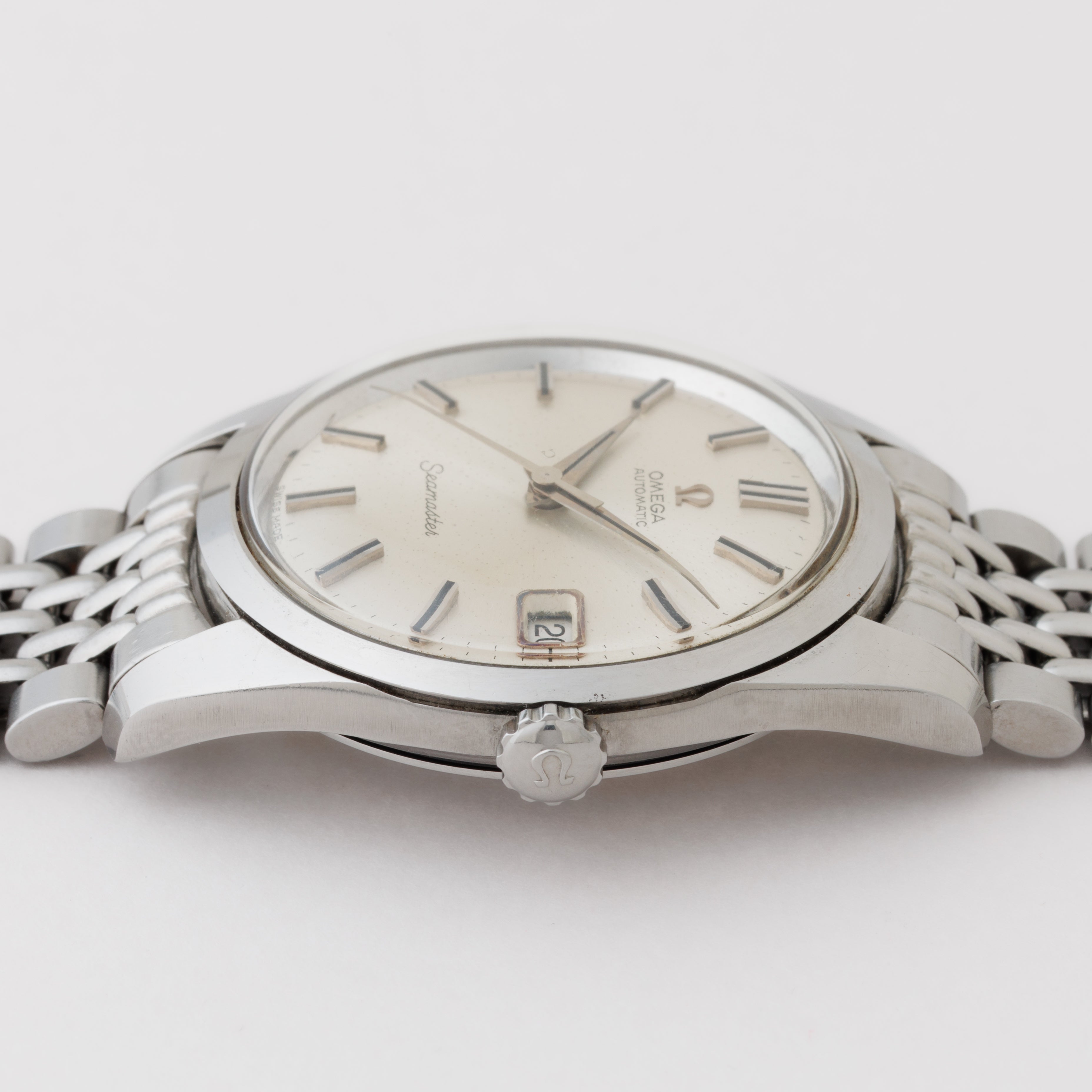 オメガ シーマスター 1963年製 Ref.166010 シルバーダイヤル 純正ライスブレス