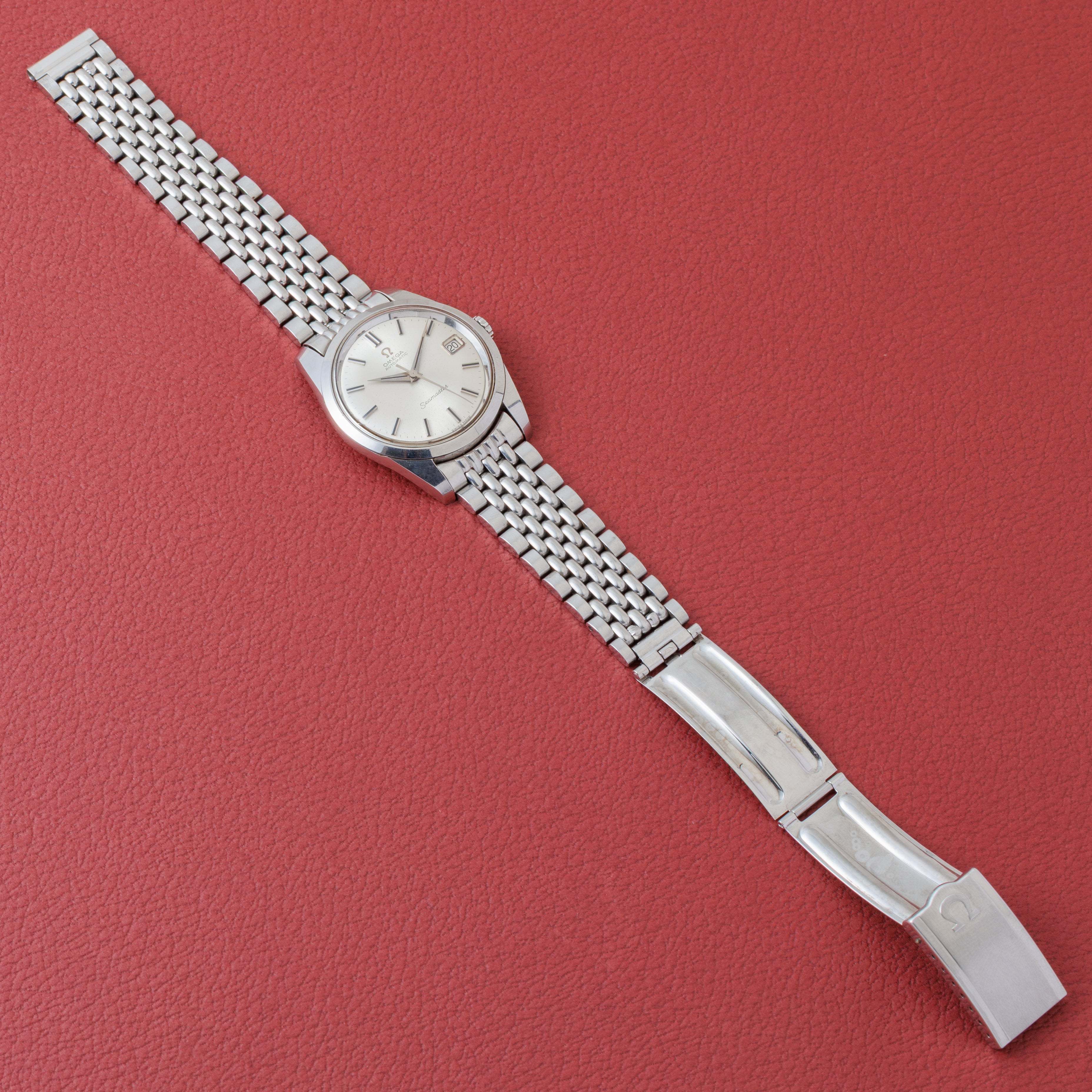 オメガ シーマスター 1963年製 Ref.166010 シルバーダイヤル 純正ライスブレス