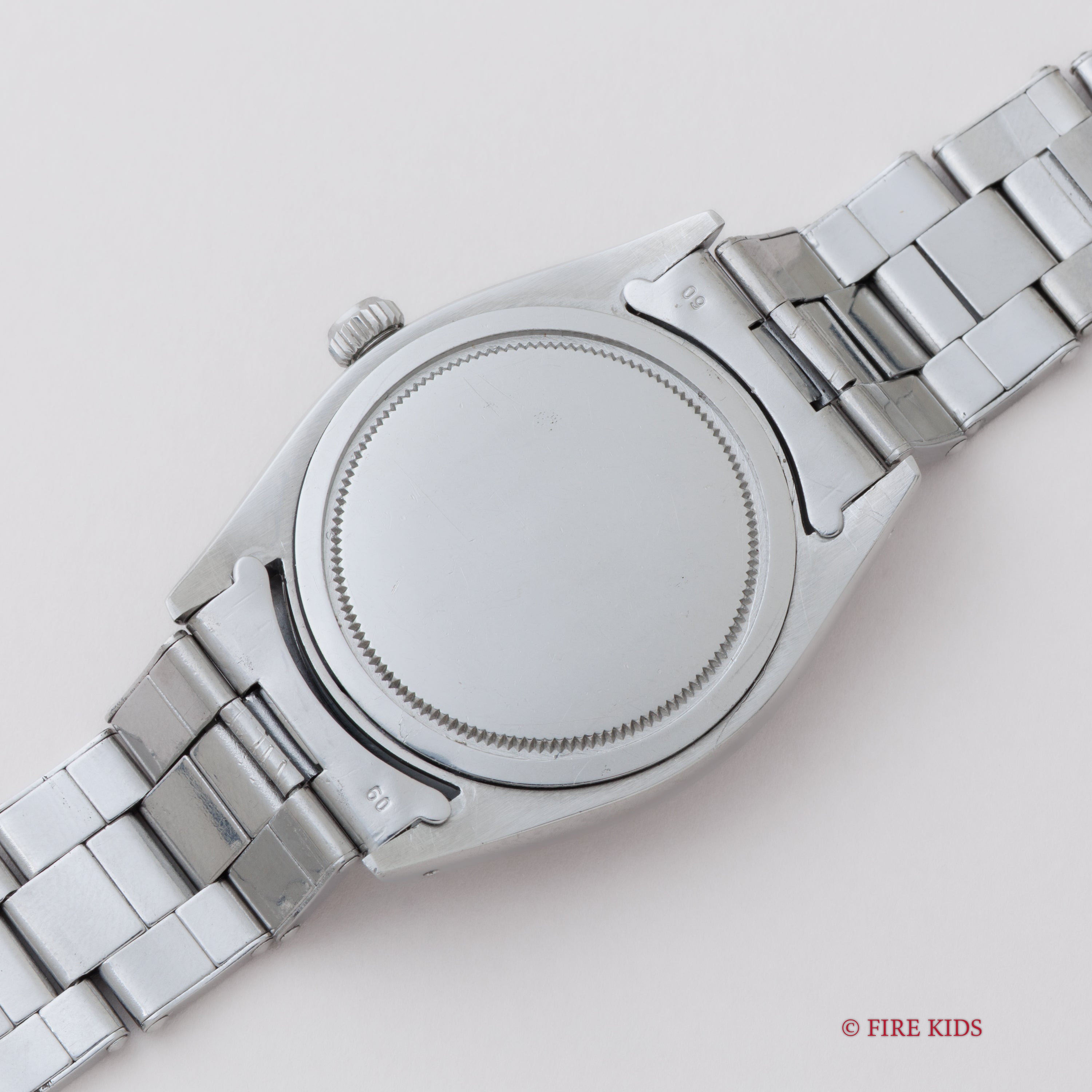 ロレックス オイスターデイト 1957年製 Ref.6494 手巻き 赤黒カレンダー リベットブレス