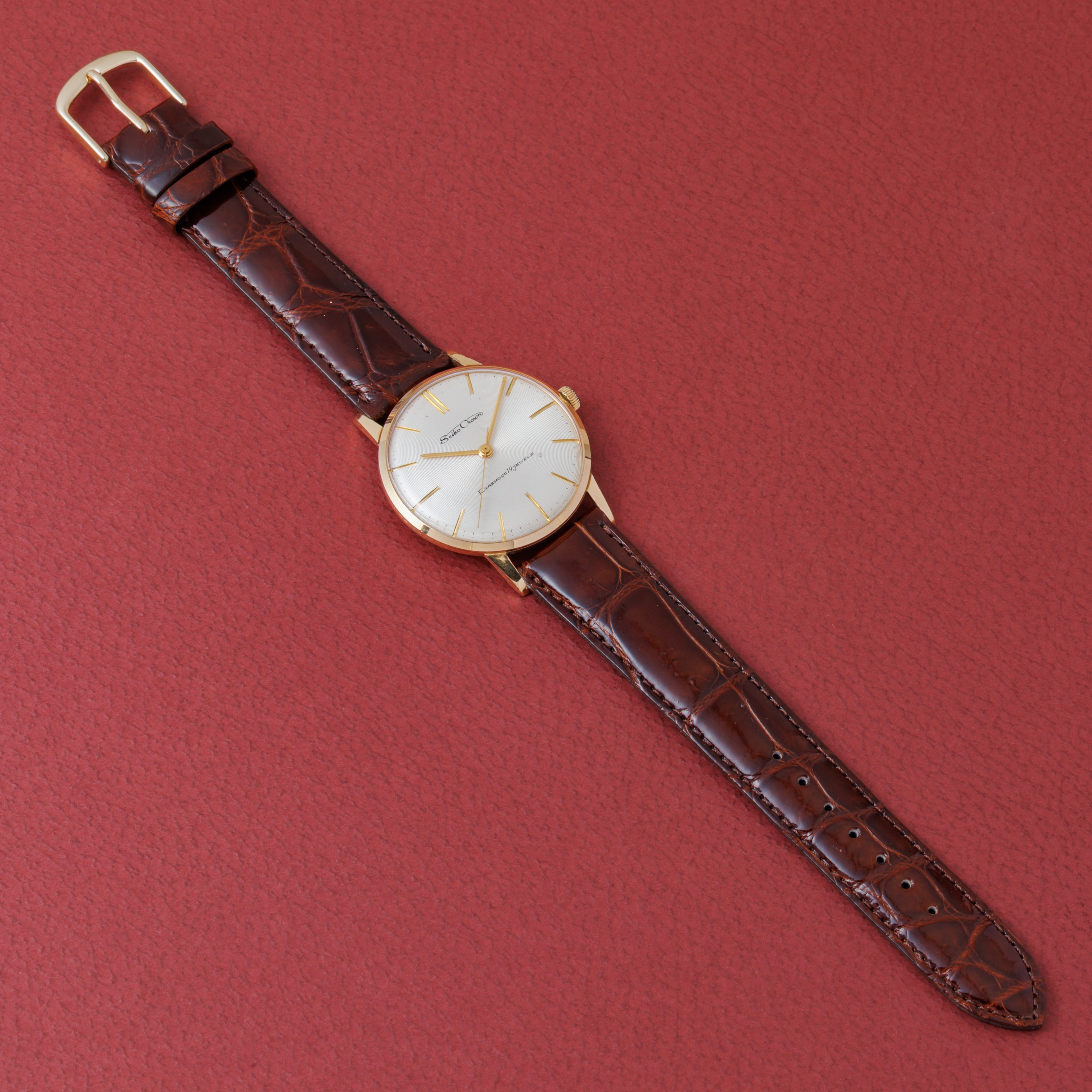 セイコークラウン　手巻き セイコー クラウン 手巻き 1960年製 Ref.15002 EGP レコード文字盤