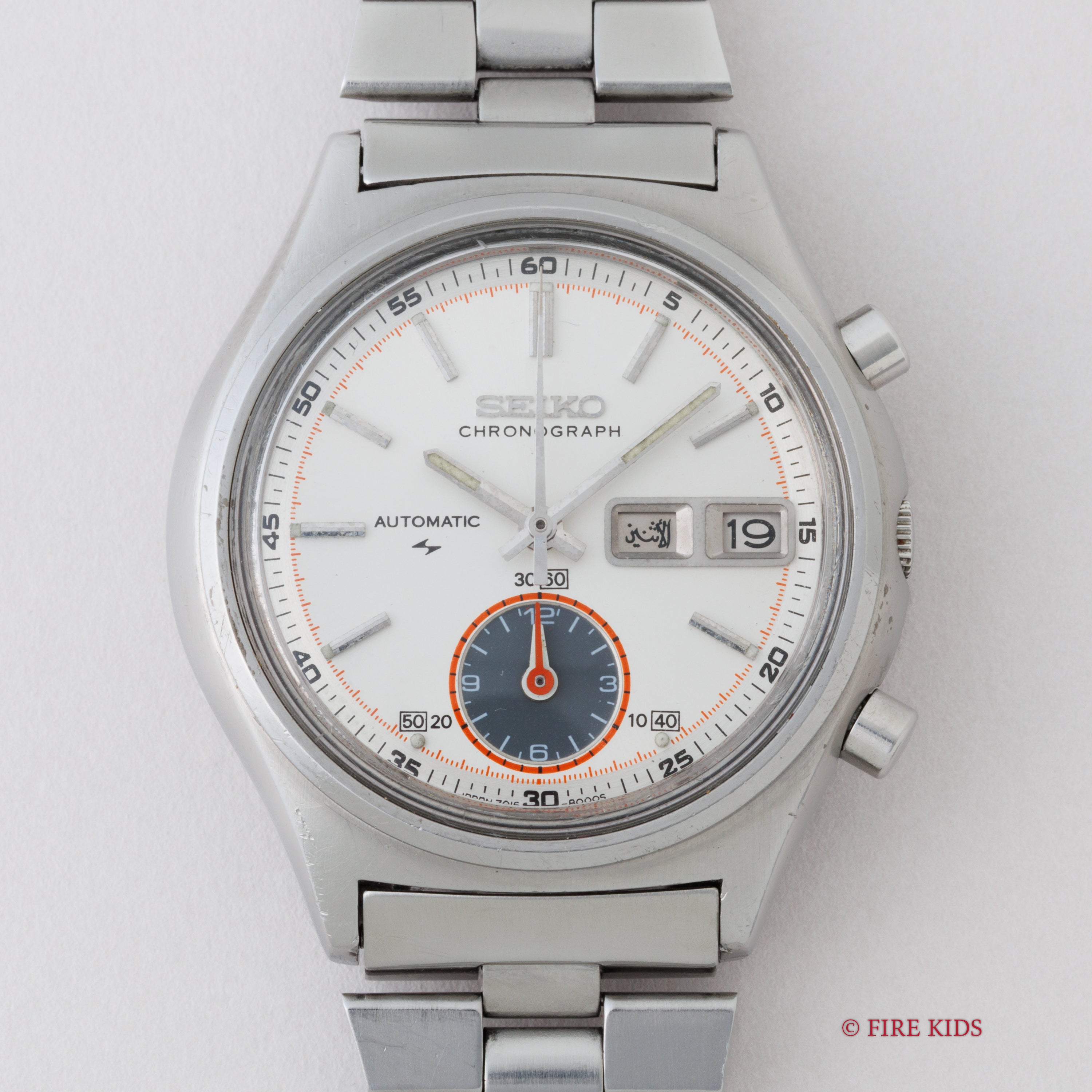 セイコー 同軸クロノグラフ 1973年製 Ref.7016-8001 自動巻 純正ブレス