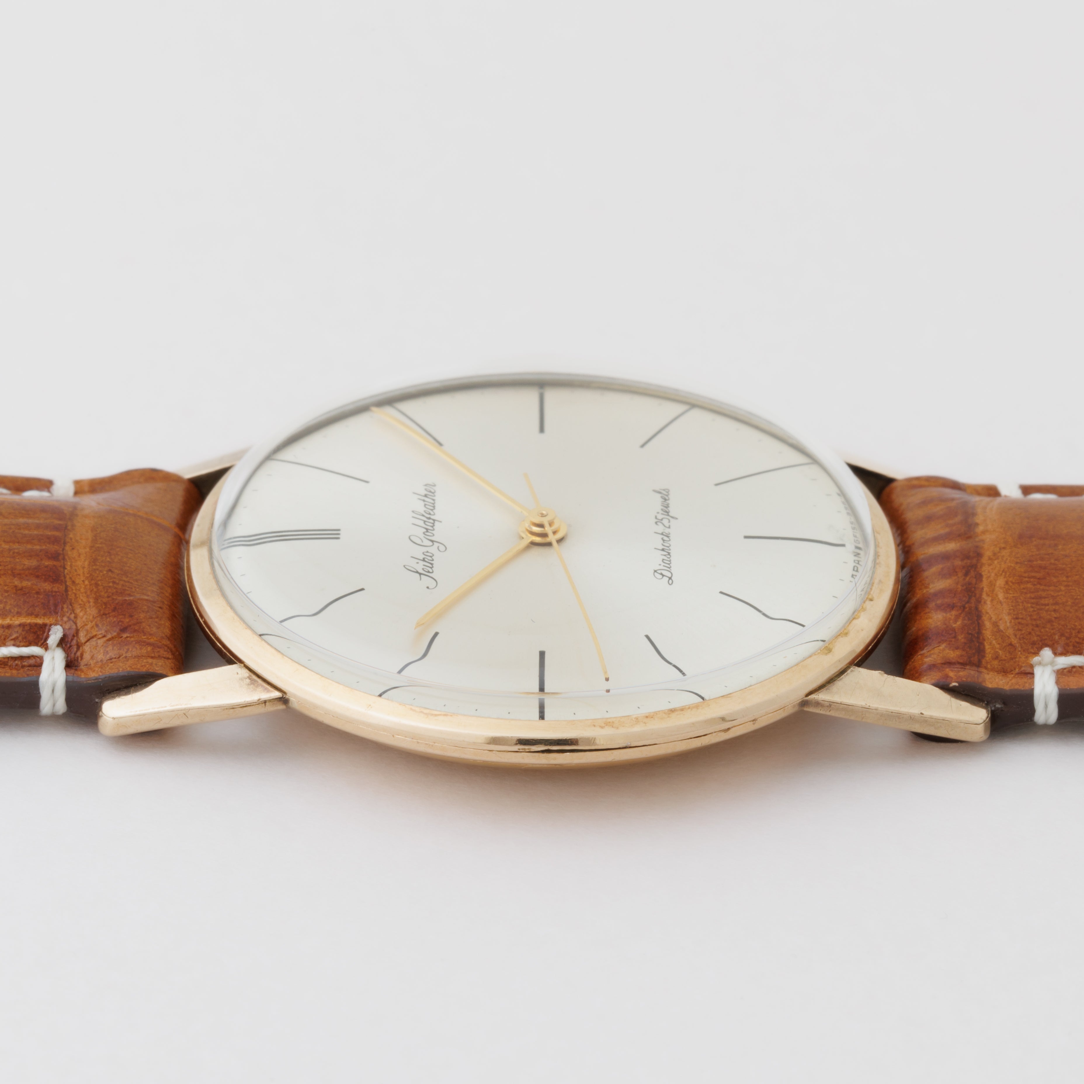 セイコー ゴールドフェザー 手巻き 1965年製 Ref.15008 14金金張りケース　