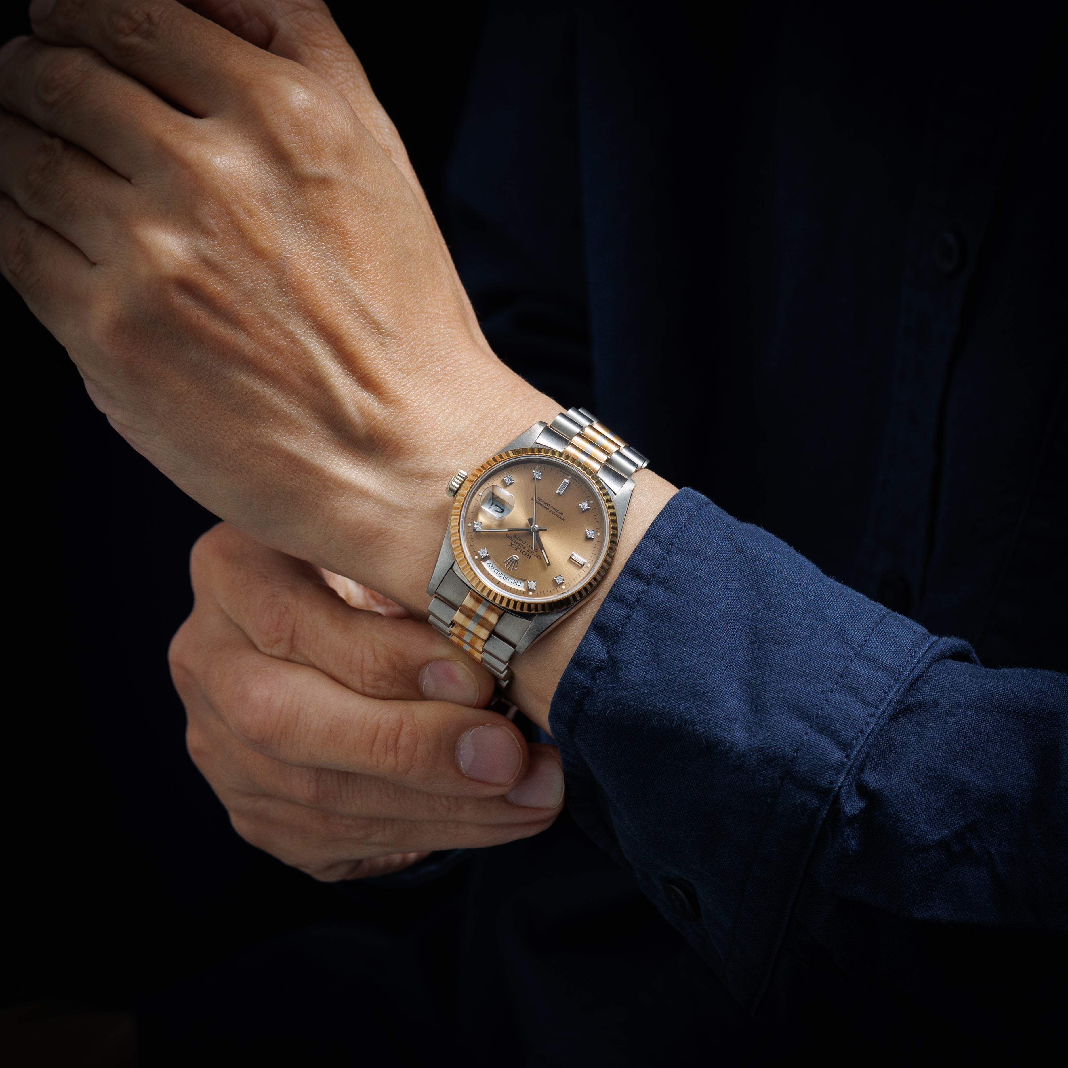 ロレックス デイデイト 36 18 ct ホワイトゴールド、M128399TBR-0029