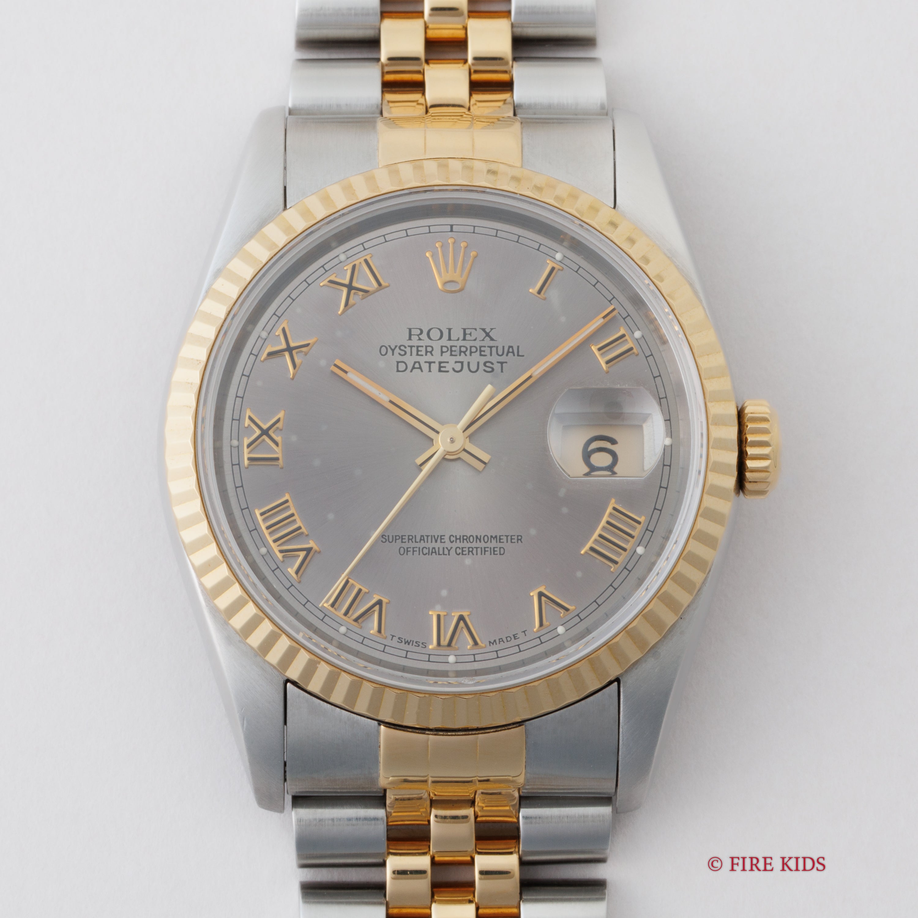 ロレックス デイトジャスト 1994~95年製 コンビ Ref.16233 グレーローマンダイヤル 純正コンビジュビリーブレス