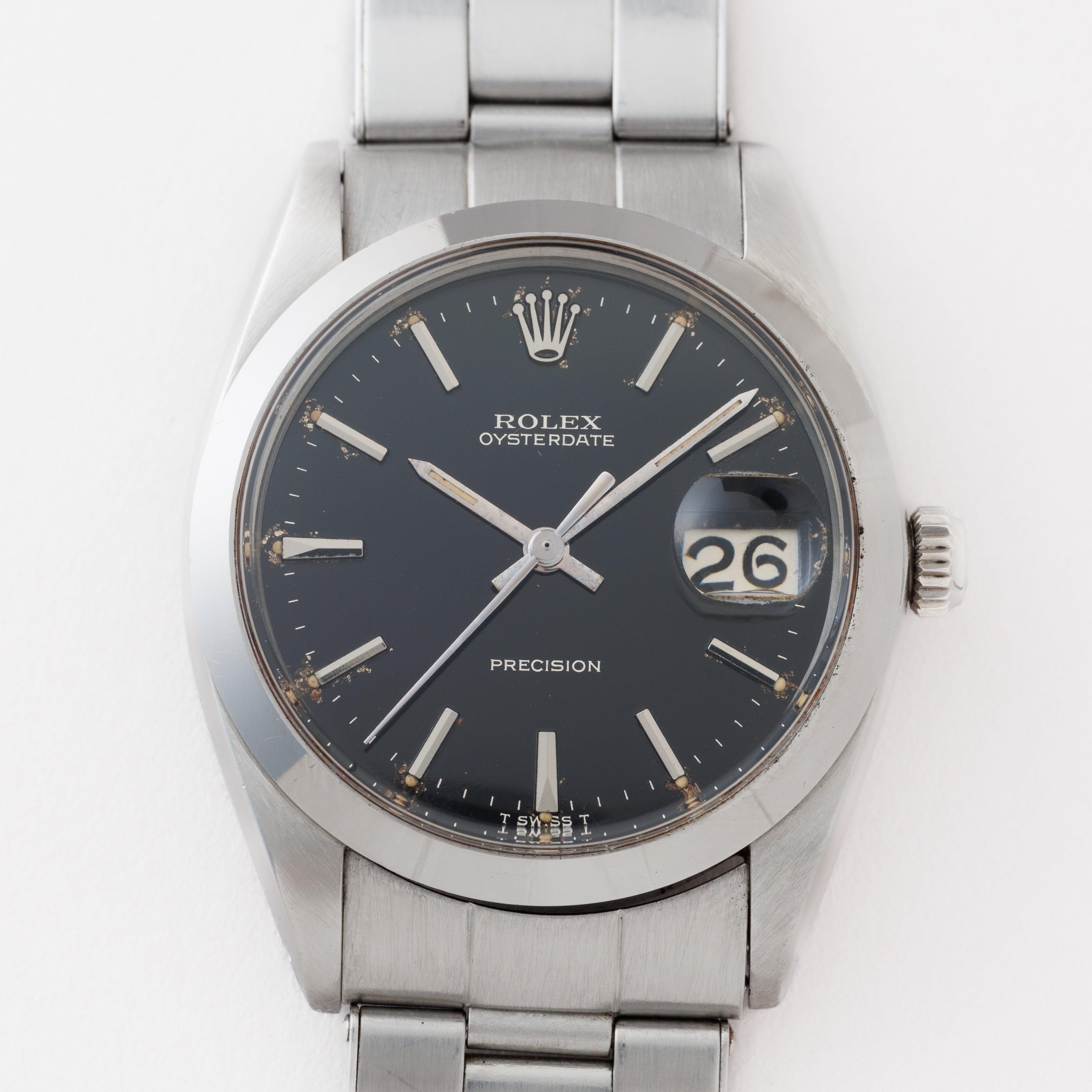 ロレックス オイスターデイト 1964年製 Ref.6694 ブラックダイヤル
