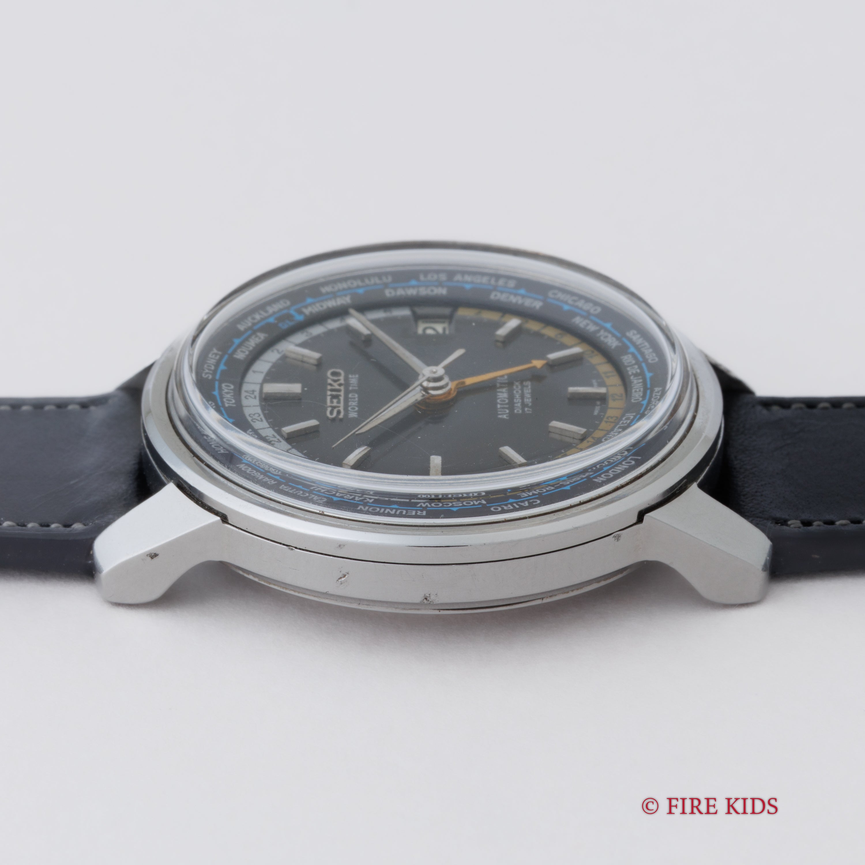 セイコー ワールドタイムファーストモデル 1964年製 Ref.6217-7000 聖火マーク 自動巻 希少黒文字盤