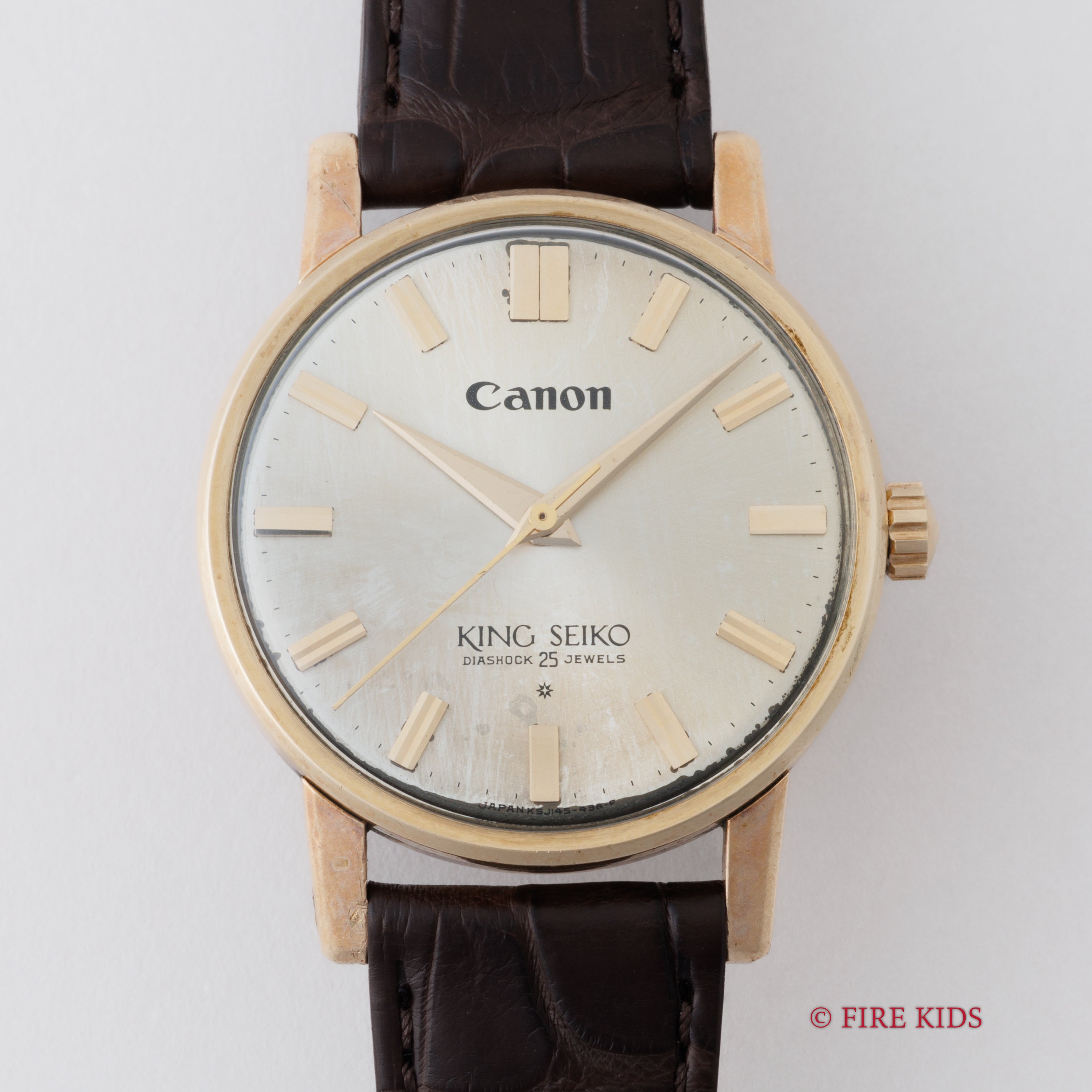 キングセイコーファーストモデル 1962年製 100ミクロン金張り Ref. J14102E SDダイヤル Canon