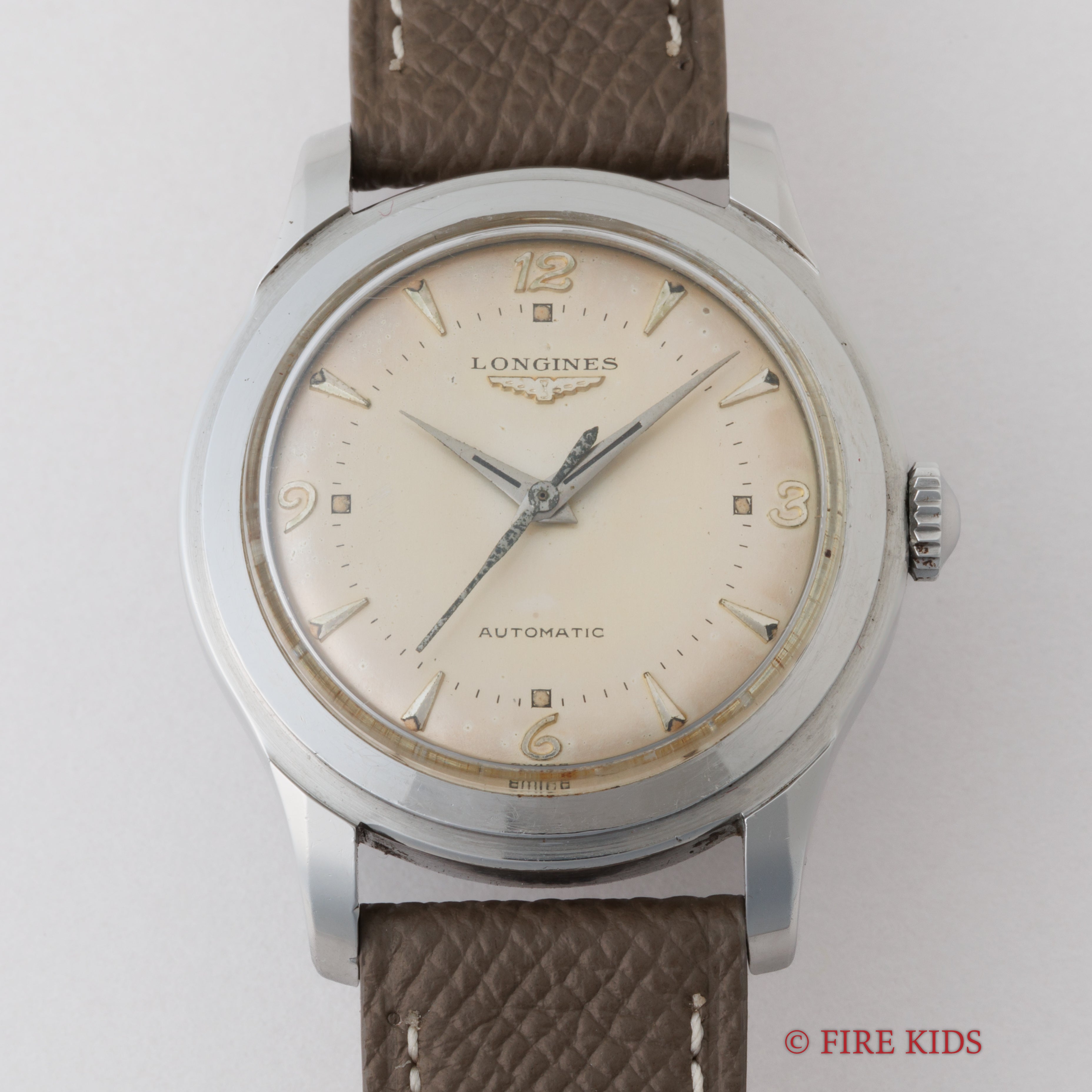 稼働 LONGINES 腕時計 ラウンド ヴィンテージ 新品電池 レザー 912 稼働 LONGINES 腕時計 ラウンド ヴィンテージ 新品電池 レザー