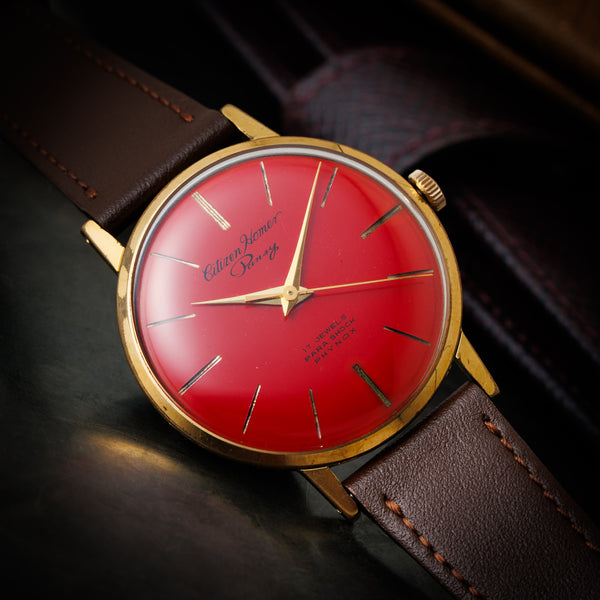 シチズン ホーマー パンジー 1963年製 C.G.Pケース レッドダイヤル