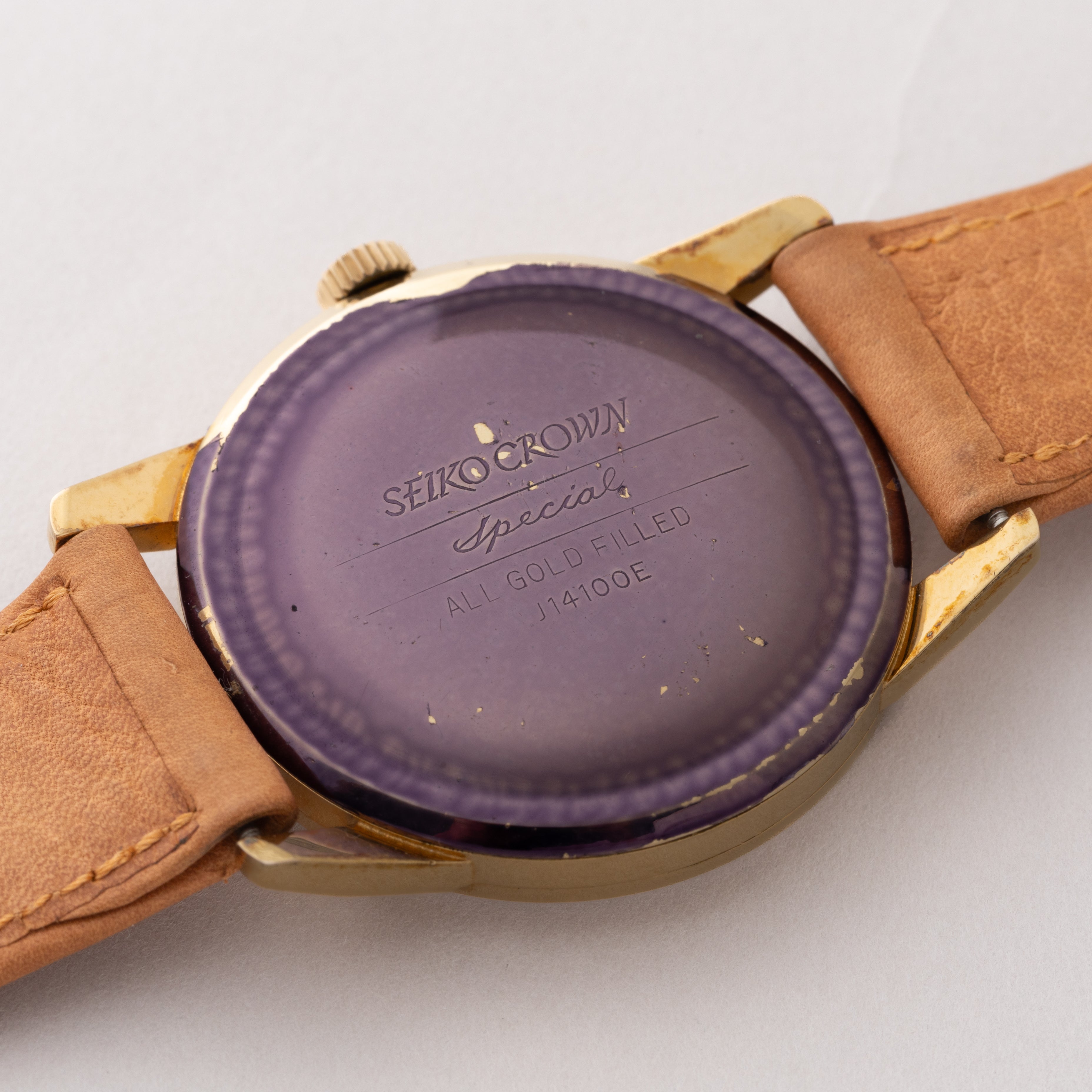 セイコー クラウンスペシャル 1965年製 金張り 手巻き Ref.J14100E 箱、タグ付き