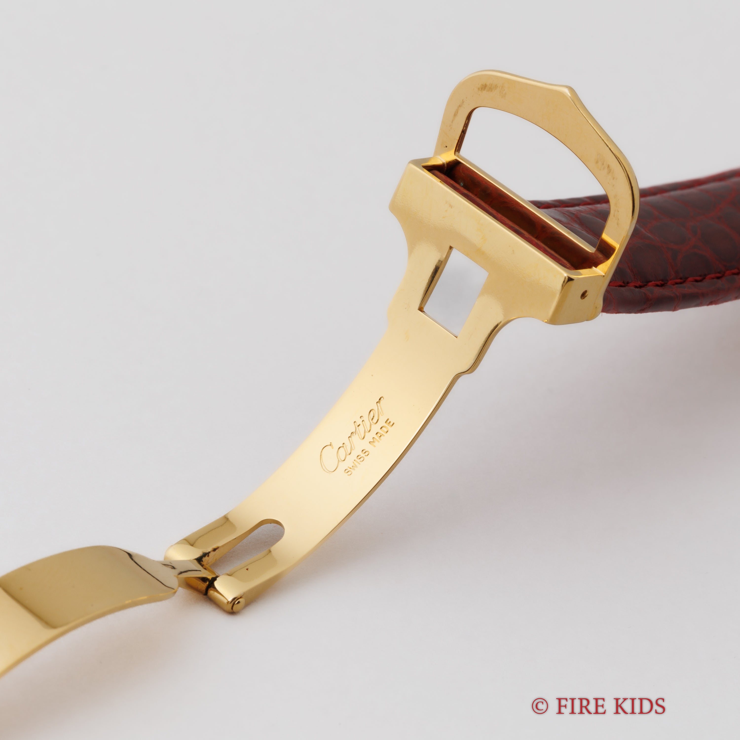 カルティエ マストタンク LMサイズ 手巻き 1980年代製 ブラウンマーブルダイヤル 純正Dバックル