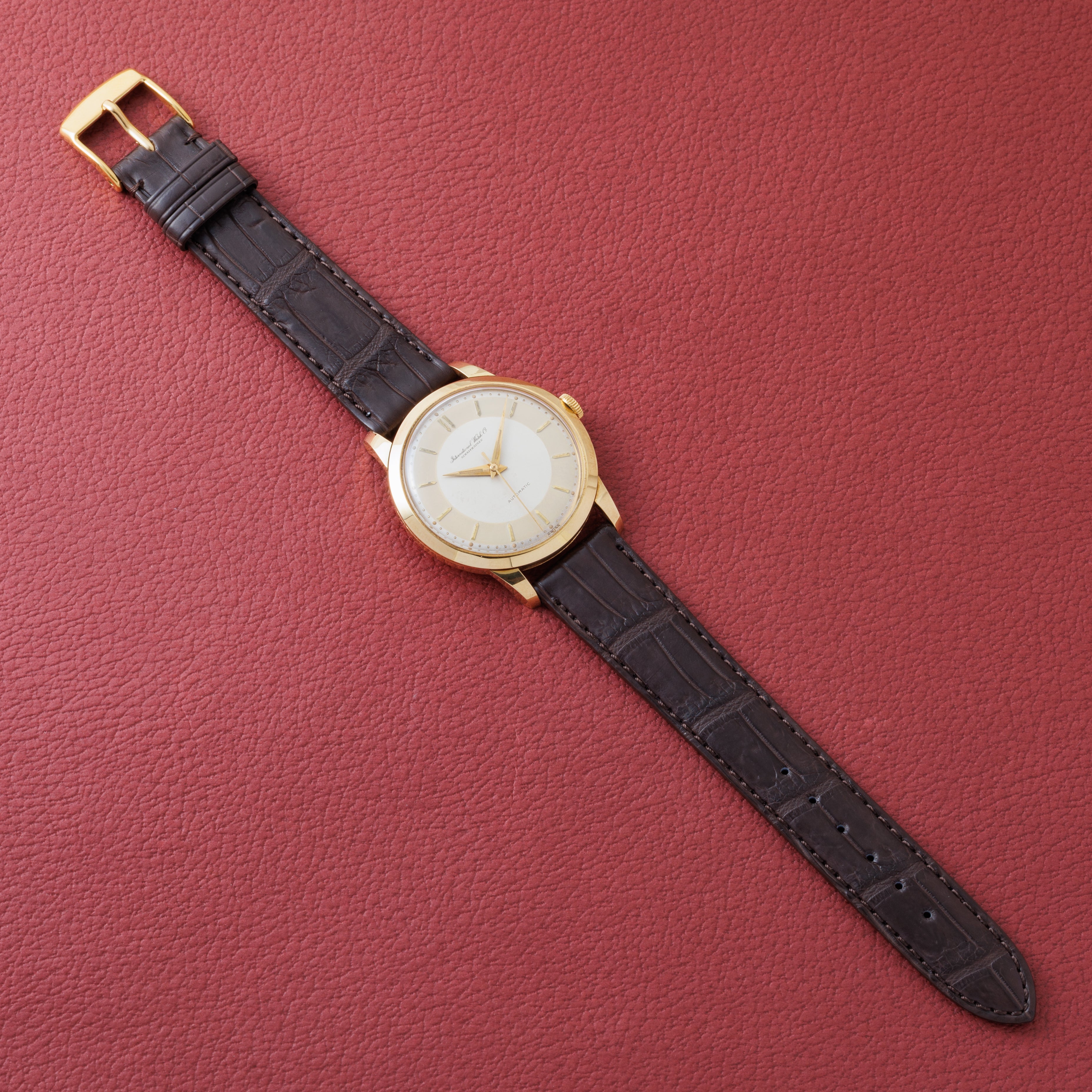 IWC 自動巻き ゴールドケース 時計 IWC 18金無垢ラウンドケース 1960年製（昭和35年製） ペラトン式自動