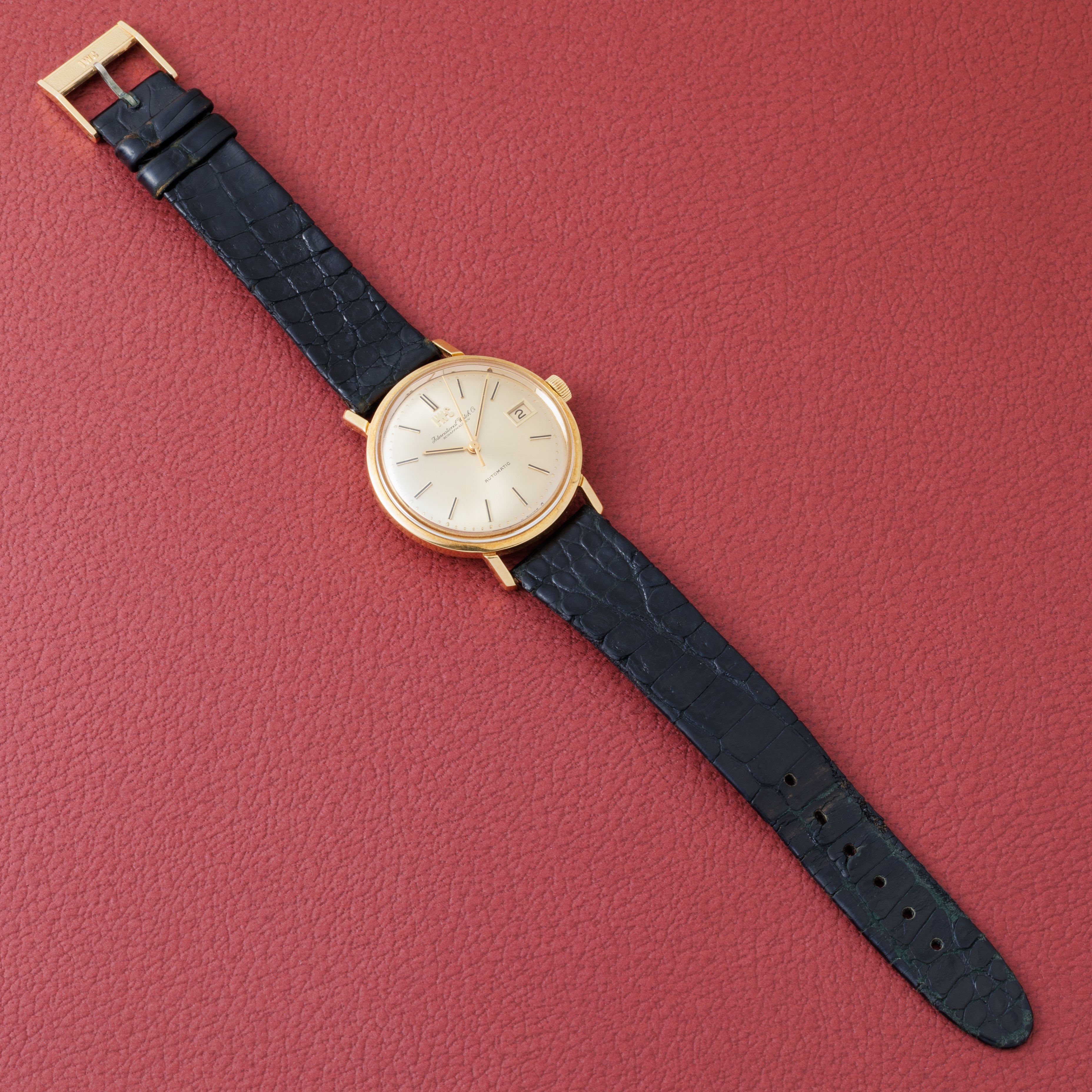 IWC 18金無垢オートマチック 1977年製 ペラトン式自動巻 Cal.8541B  純正GF尾錠付き