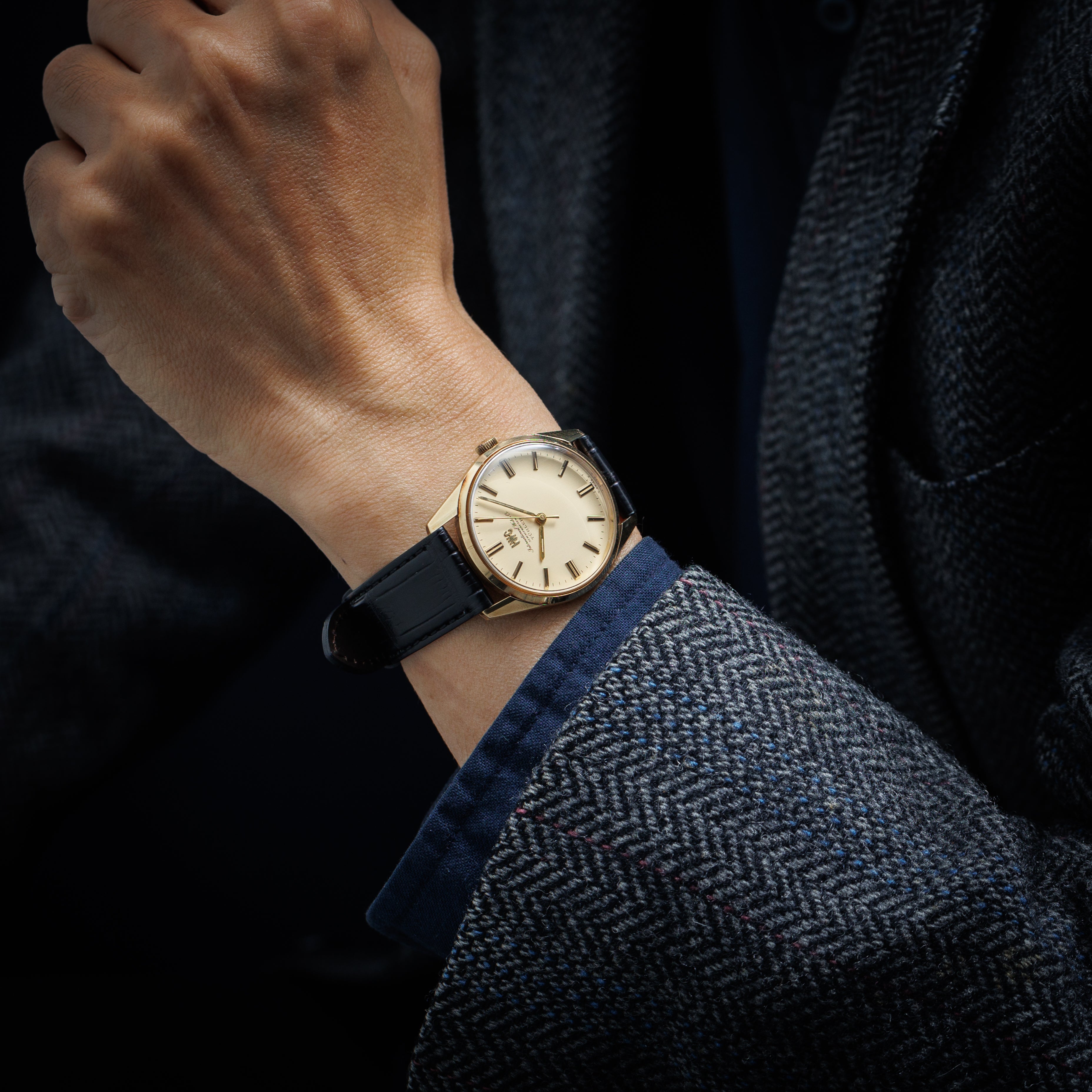 IWC ラウンドケース チューラーWネーム 1965年製 Ref.910 手巻き