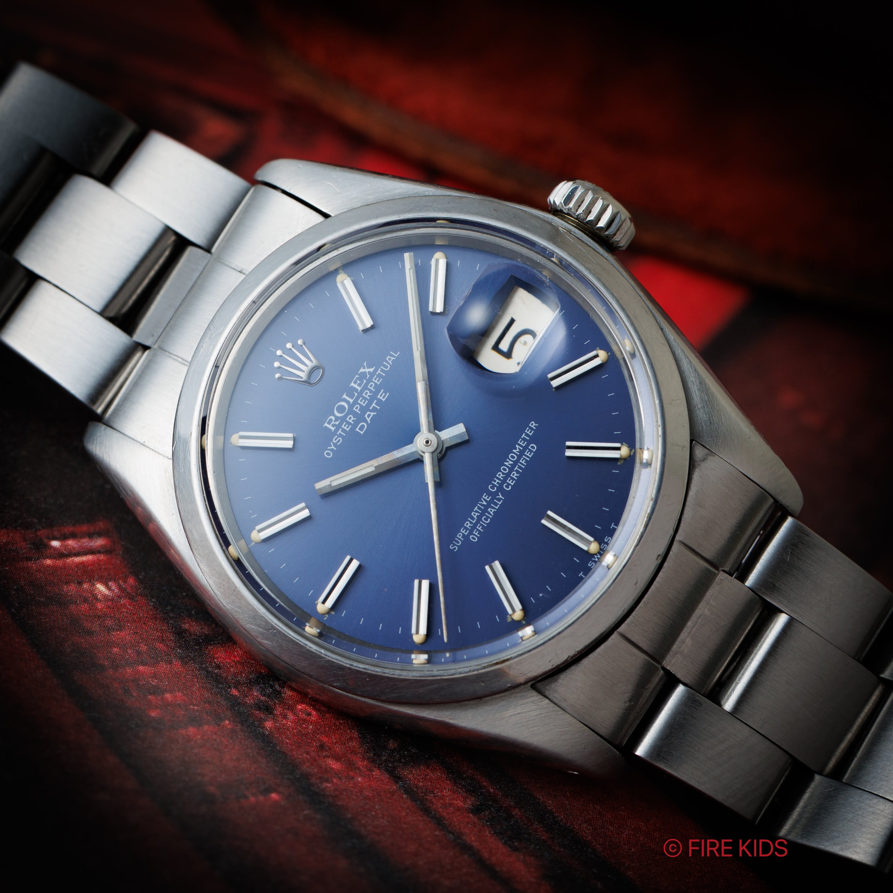 ロレックス オイスターパーペチュアルデイト ブルーダイアル 自動巻き