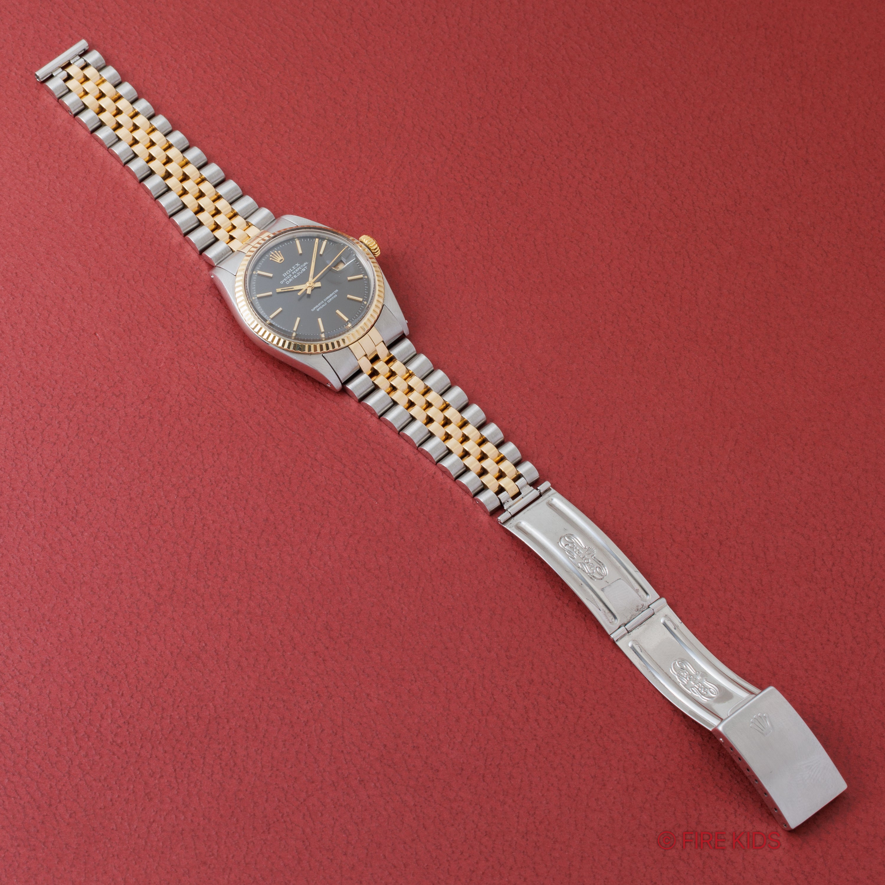 ロレックス純正　 巻きブレス　1601 ビンテージ　ステンレス ロレックス デイトジャスト コンビ 1970年製 Ref.1601/3 グレー